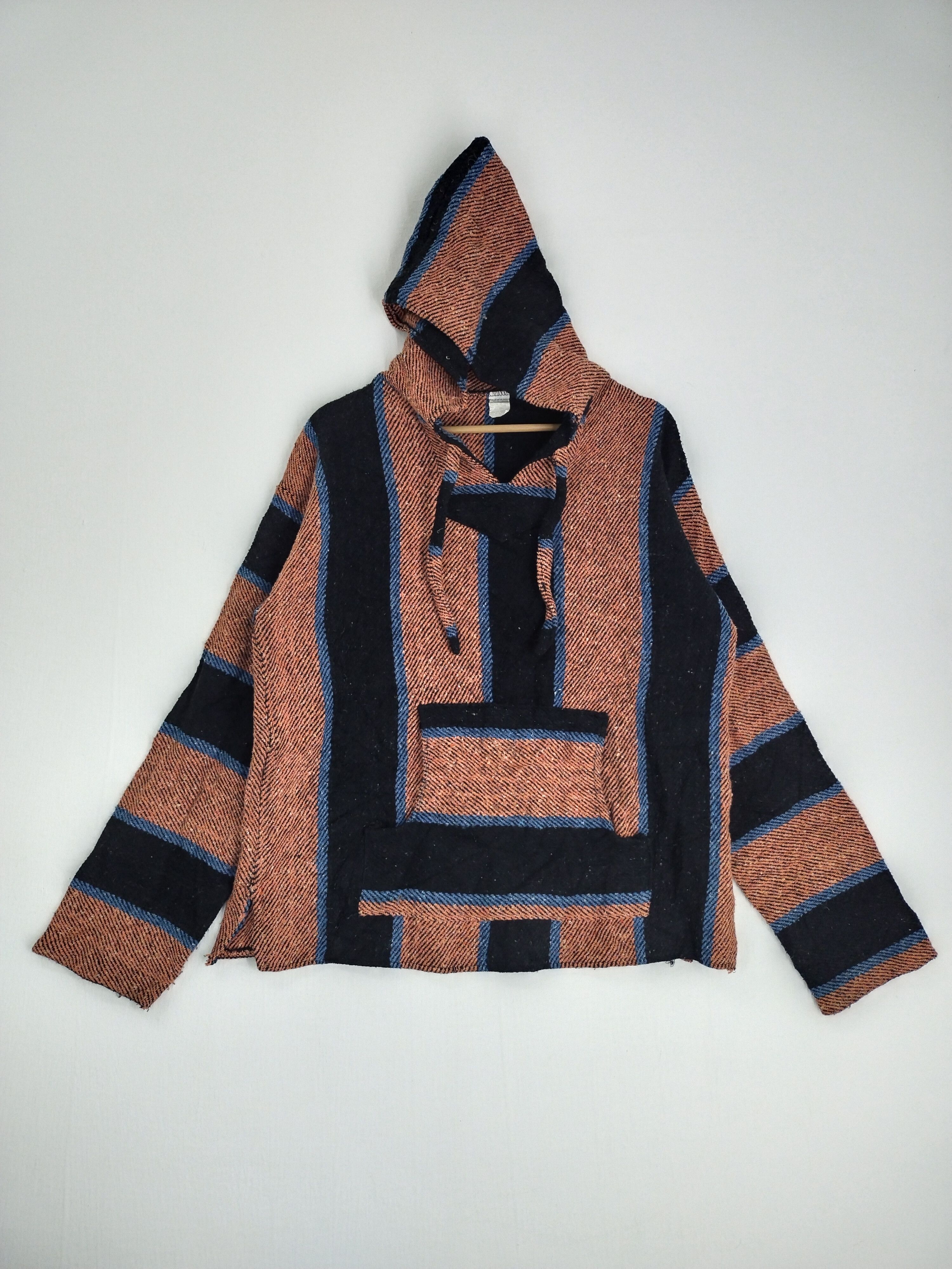 If Six Was Nine × Urban Renewal × Vintage VTG URBAN RENEWAL LA MALINCHE MEXICAN BAJA PULLOVER HOODIE Size US M / EU 48-50 / 2 - 6 Thumbnail