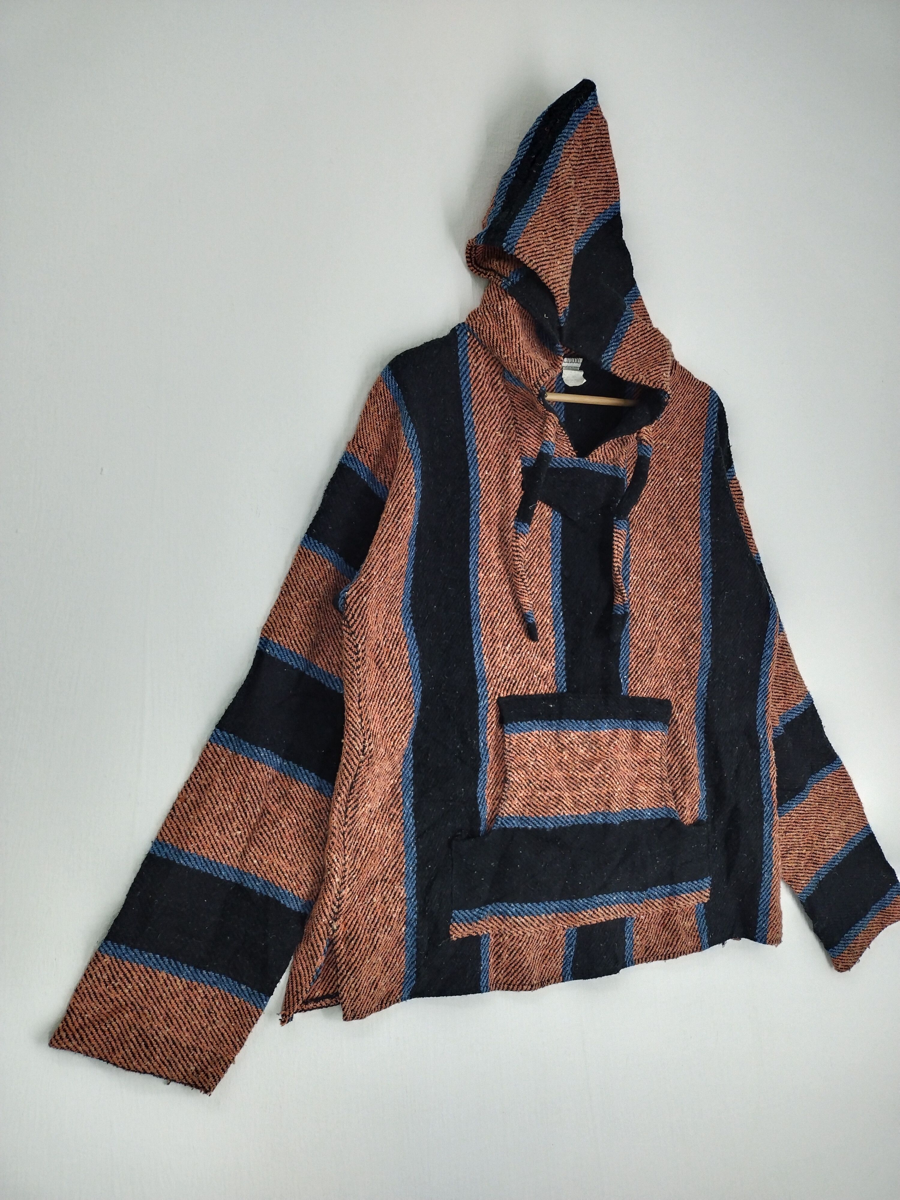 If Six Was Nine × Urban Renewal × Vintage VTG URBAN RENEWAL LA MALINCHE MEXICAN BAJA PULLOVER HOODIE Size US M / EU 48-50 / 2 - 7 Thumbnail
