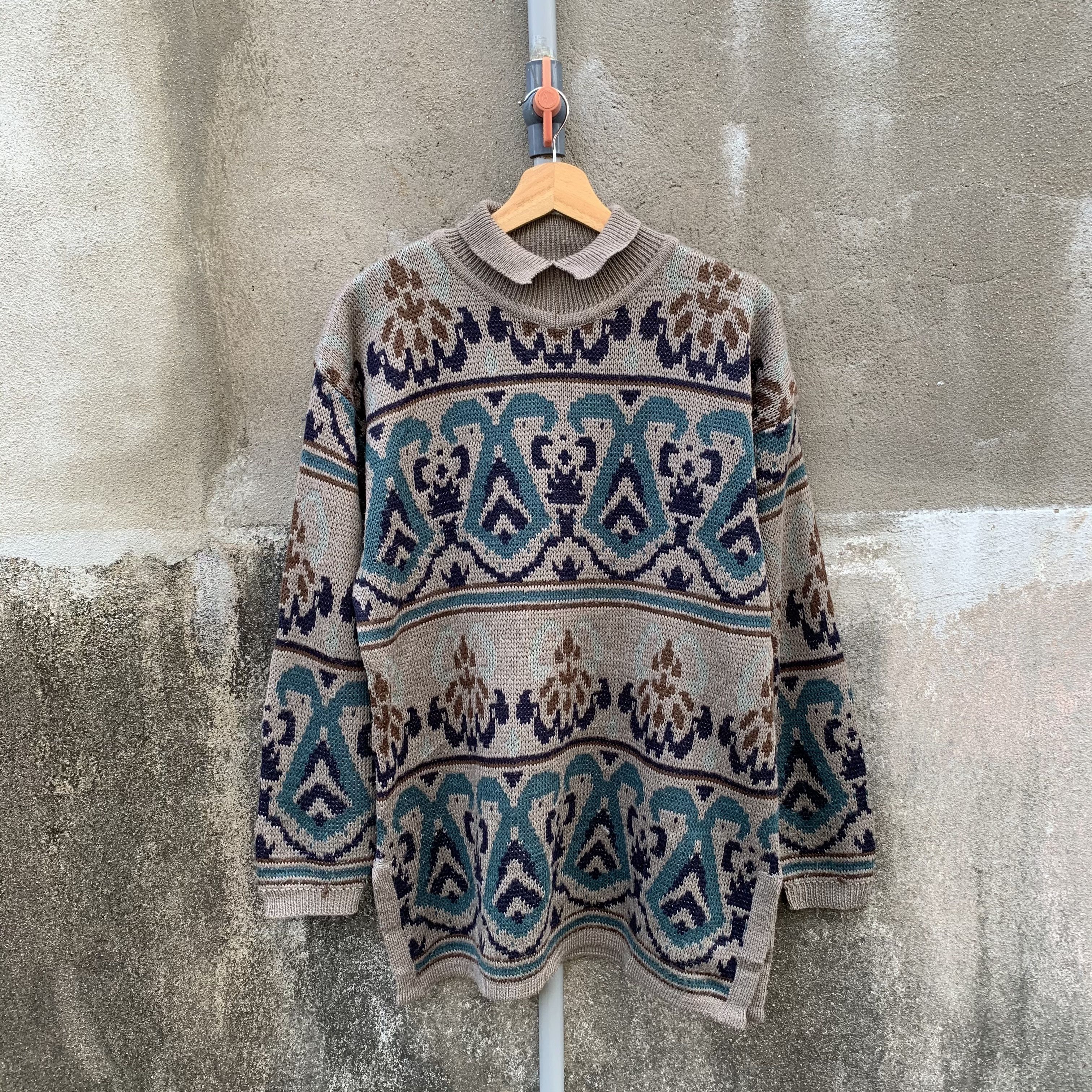 Aran Isles Knitwear 🍁 SEND OFFERS 🍁 Vintage Knit Baggy Arts Pullover Sweater Size US M / EU 48-50 / 2 - 1 Thumbnail