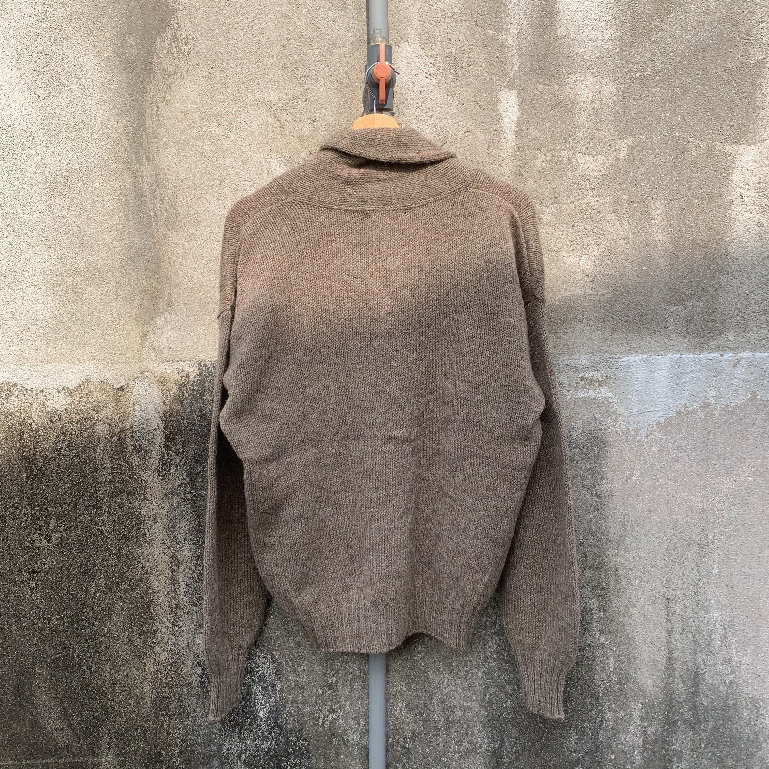 Aran Isles Knitwear STEALS💥Vtg SCOTMAN Knit Shawl Collar Blank Cardigan Sweater Size M / US 6-8 / IT 42-44 - 7 Thumbnail