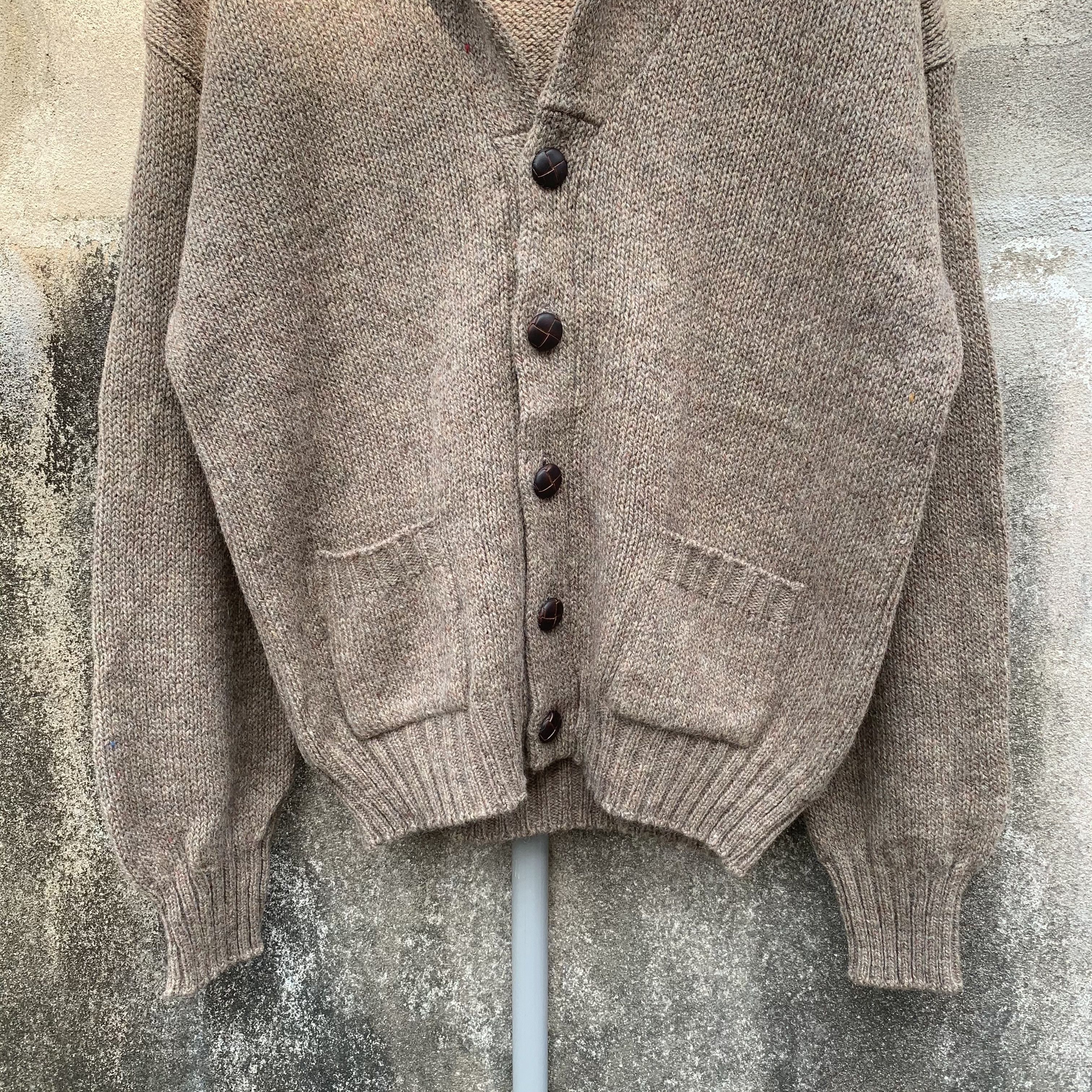 Aran Isles Knitwear STEALS💥Vtg SCOTMAN Knit Shawl Collar Blank Cardigan Sweater Size M / US 6-8 / IT 42-44 - 3 Thumbnail