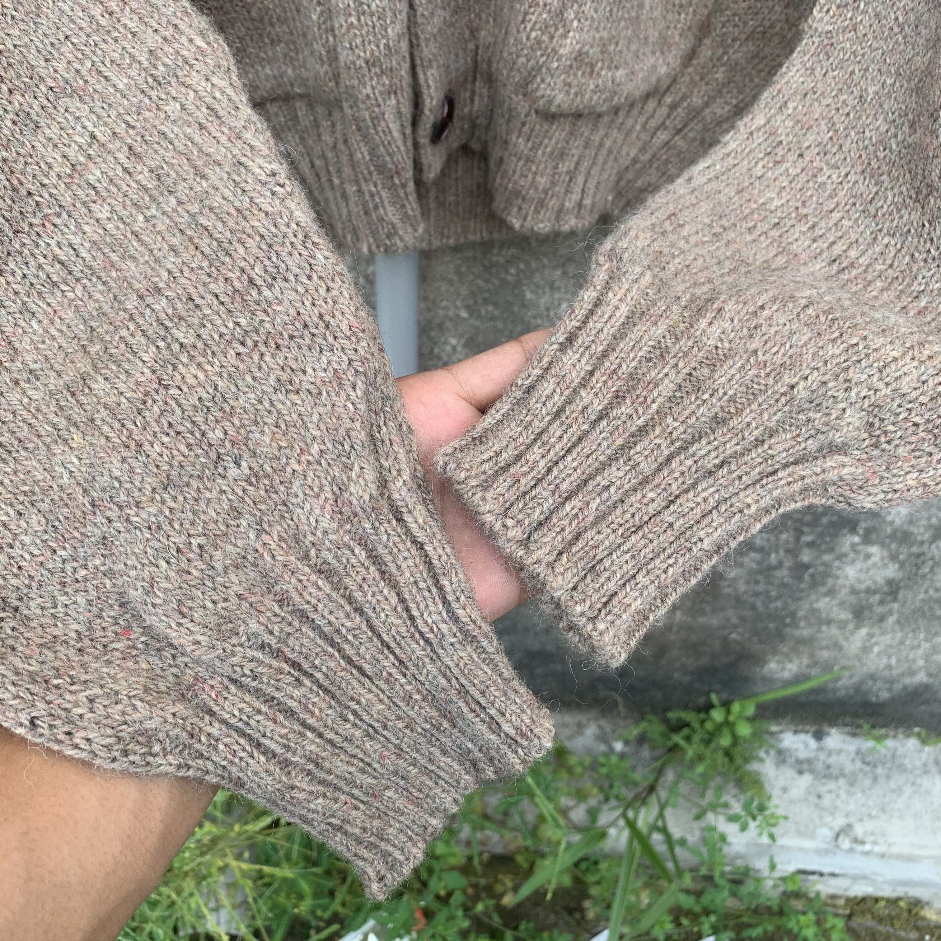 Aran Isles Knitwear STEALS💥Vtg SCOTMAN Knit Shawl Collar Blank Cardigan Sweater Size M / US 6-8 / IT 42-44 - 6 Thumbnail
