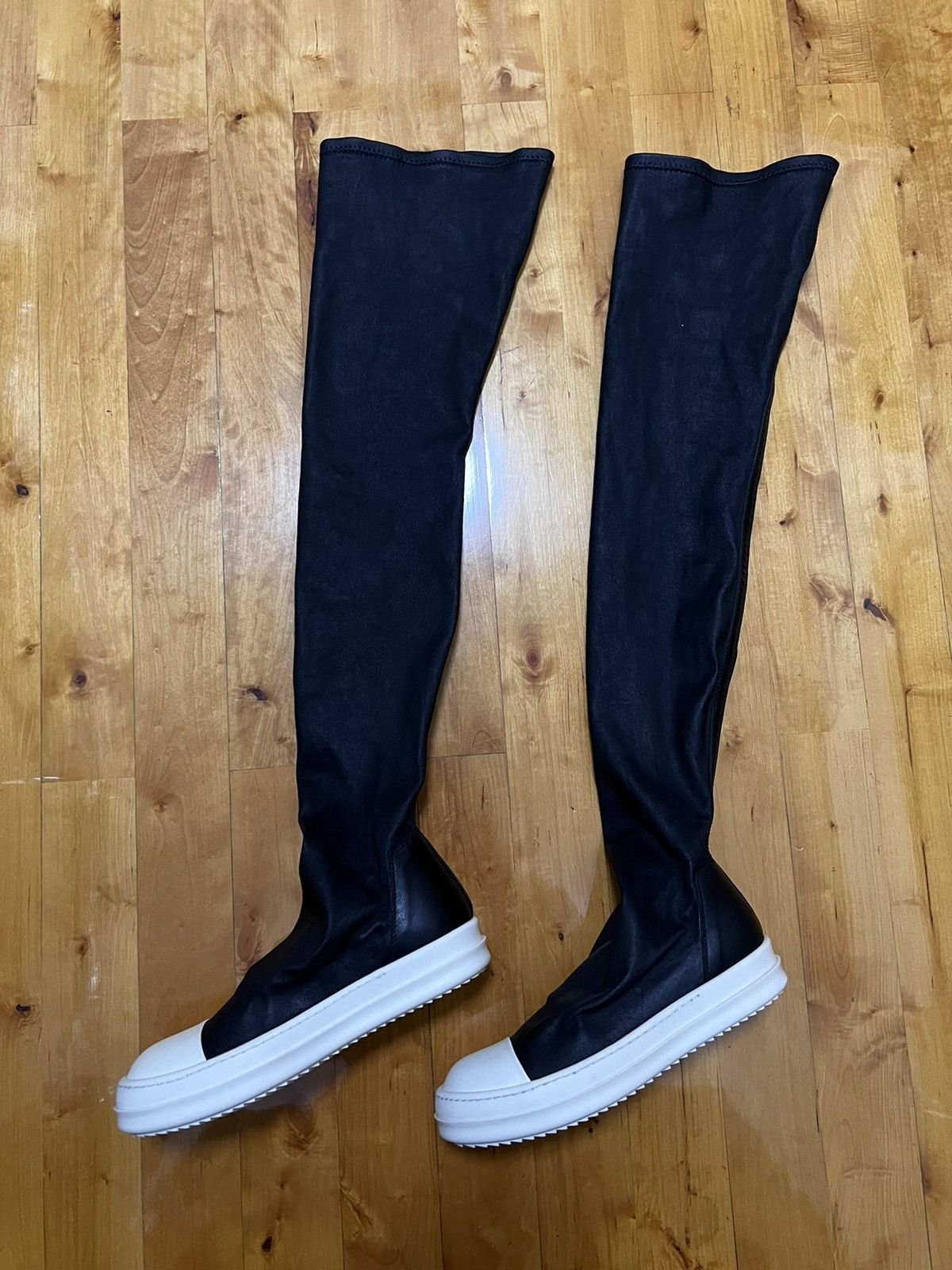 Rick Owens Rick owens mainline leather thigh high stocking sz 35 Size US 5 / IT 35 - 4 Thumbnail