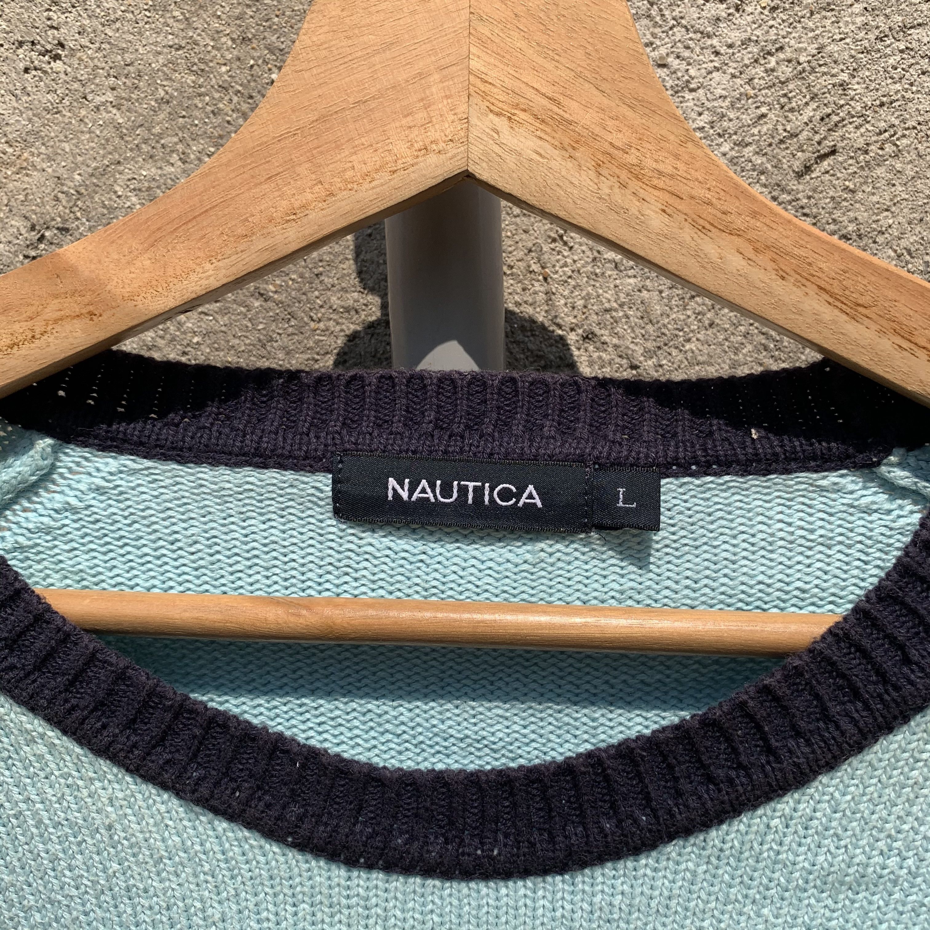 Nautica Vintage Nautica Knit Striped Jumper Japanese Baggy Sweater Size US L / EU 52-54 / 3 - 4 Thumbnail