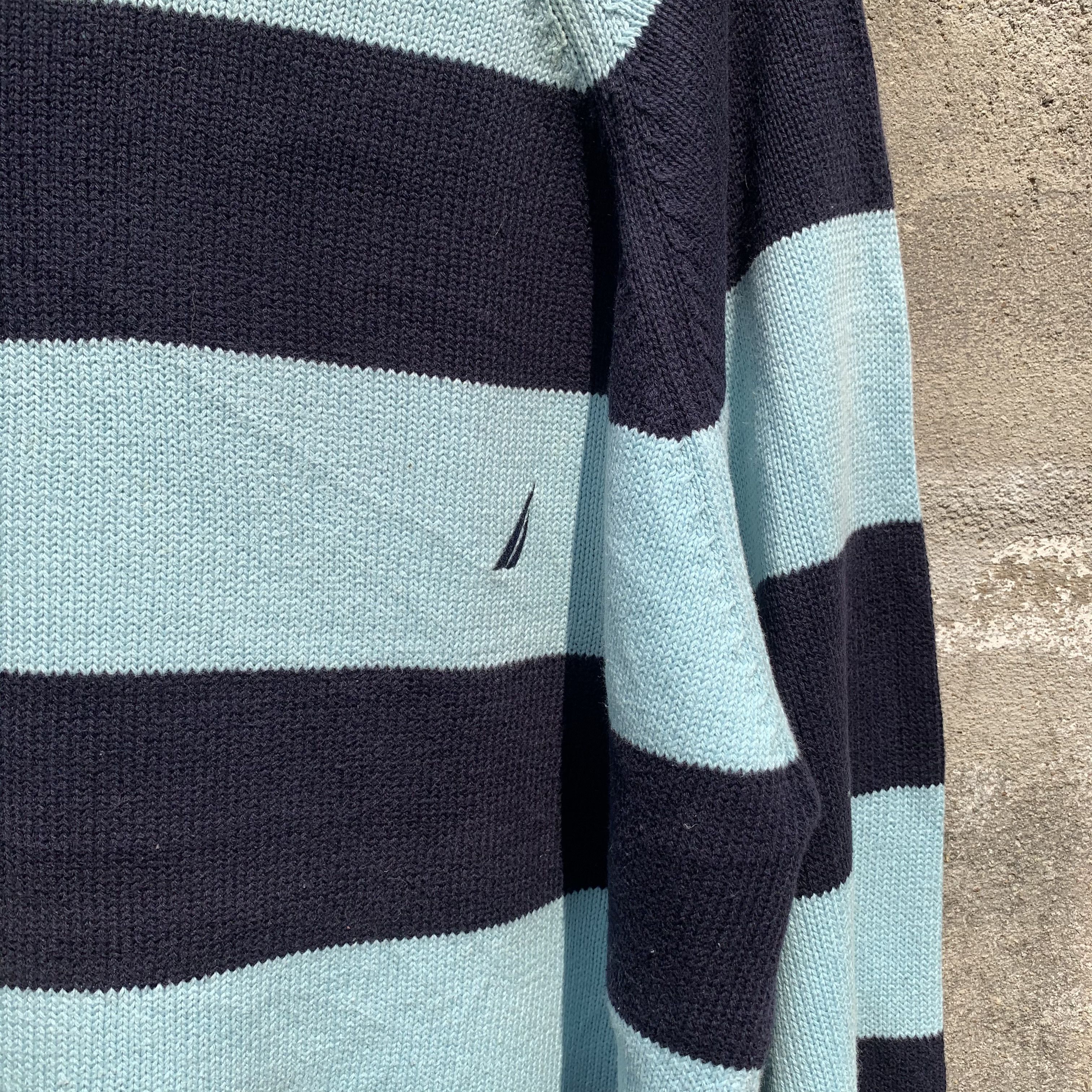 Nautica Vintage Nautica Knit Striped Jumper Japanese Baggy Sweater Size US L / EU 52-54 / 3 - 7 Thumbnail