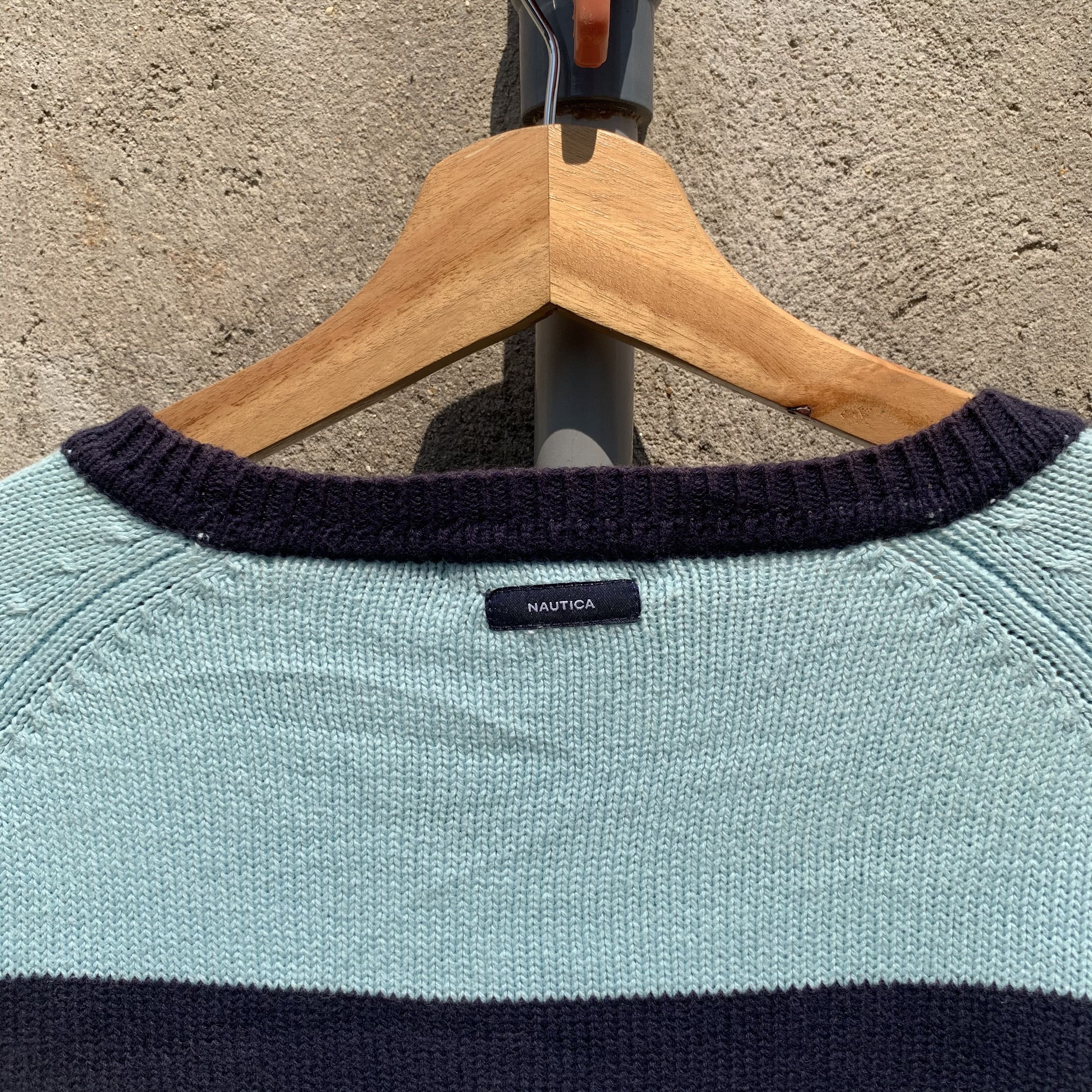 Nautica Vintage Nautica Knit Striped Jumper Japanese Baggy Sweater Size US L / EU 52-54 / 3 - 11 Thumbnail