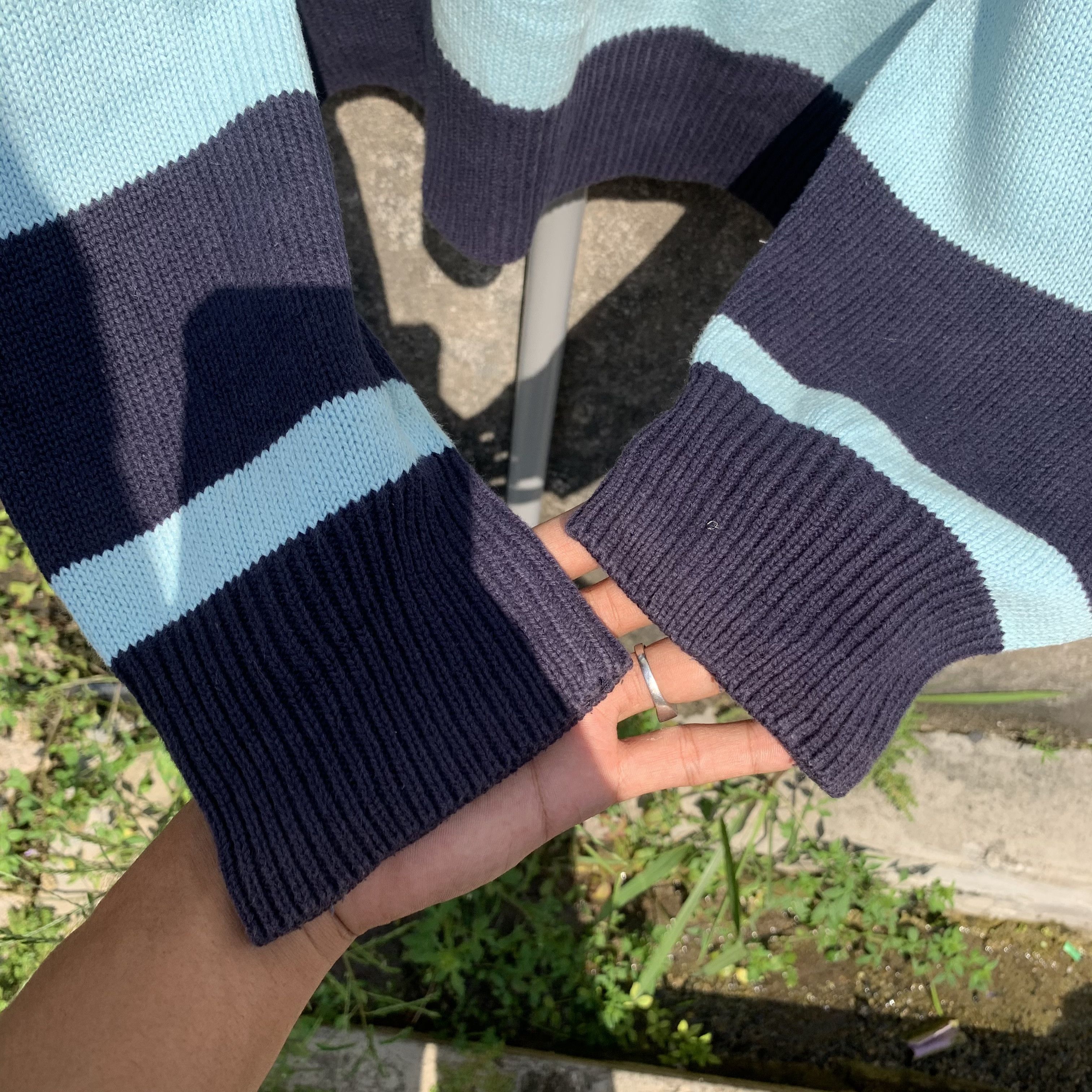 Nautica Vintage Nautica Knit Striped Jumper Japanese Baggy Sweater Size US L / EU 52-54 / 3 - 9 Thumbnail