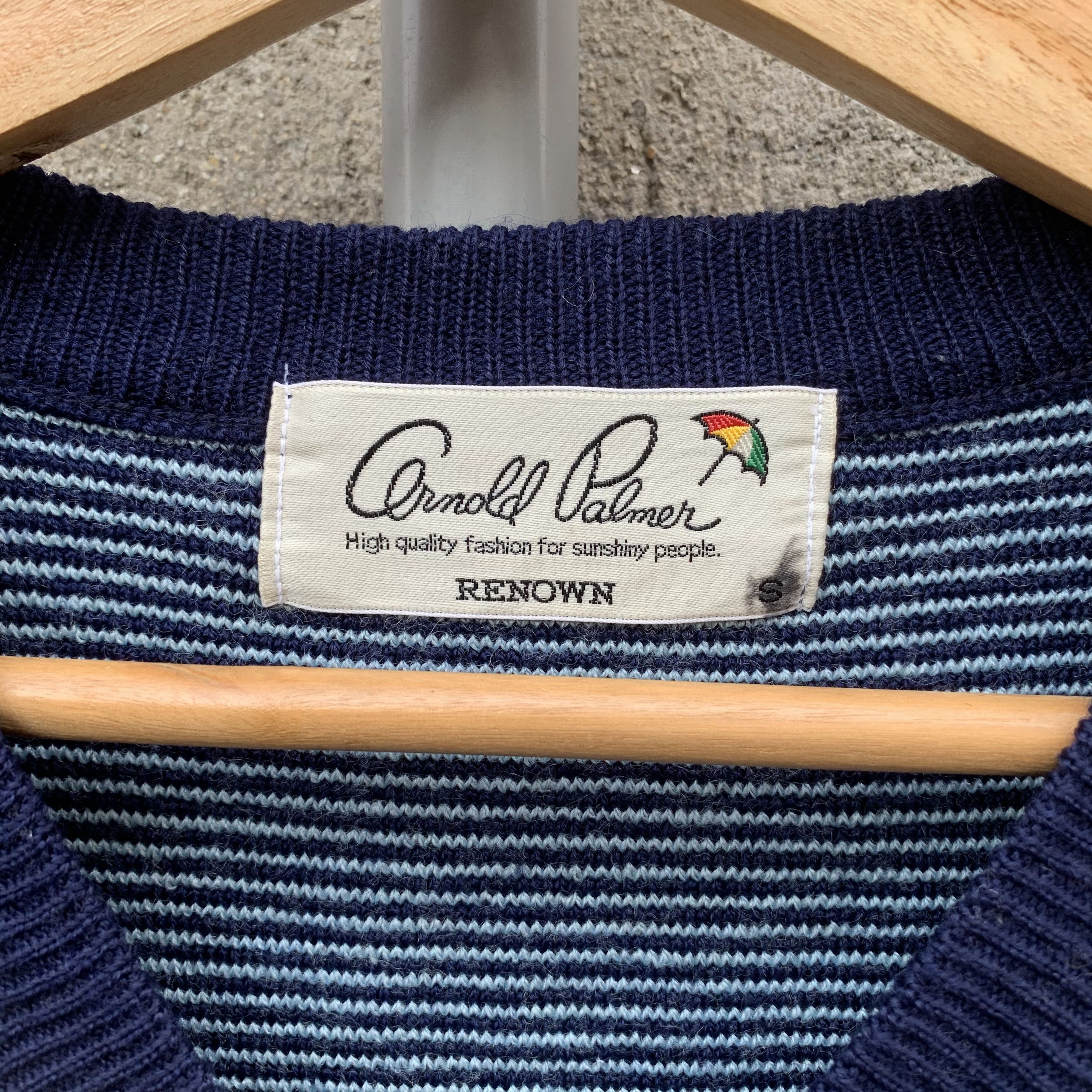 Aran Isles Knitwear Vintage Arnold Palmer Knit VNeck VERY RARE Diamond Sweater Size US S / EU 44-46 / 1 - 7 Thumbnail