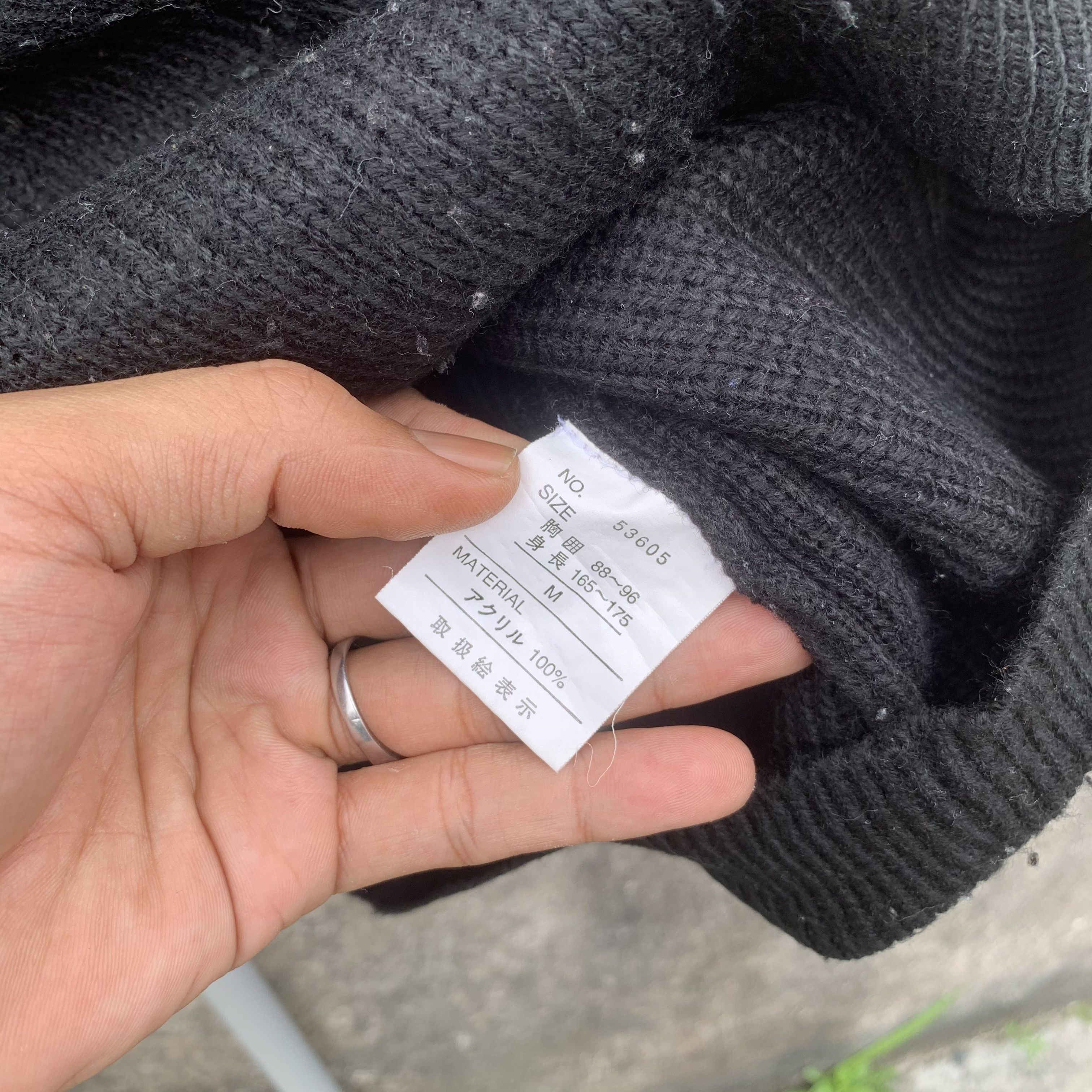 Aran Isles Knitwear STEALS 💥Japanese Vintage Knit Jumper Black Pullover Sweater Size US L / EU 52-54 / 3 - 7 Thumbnail