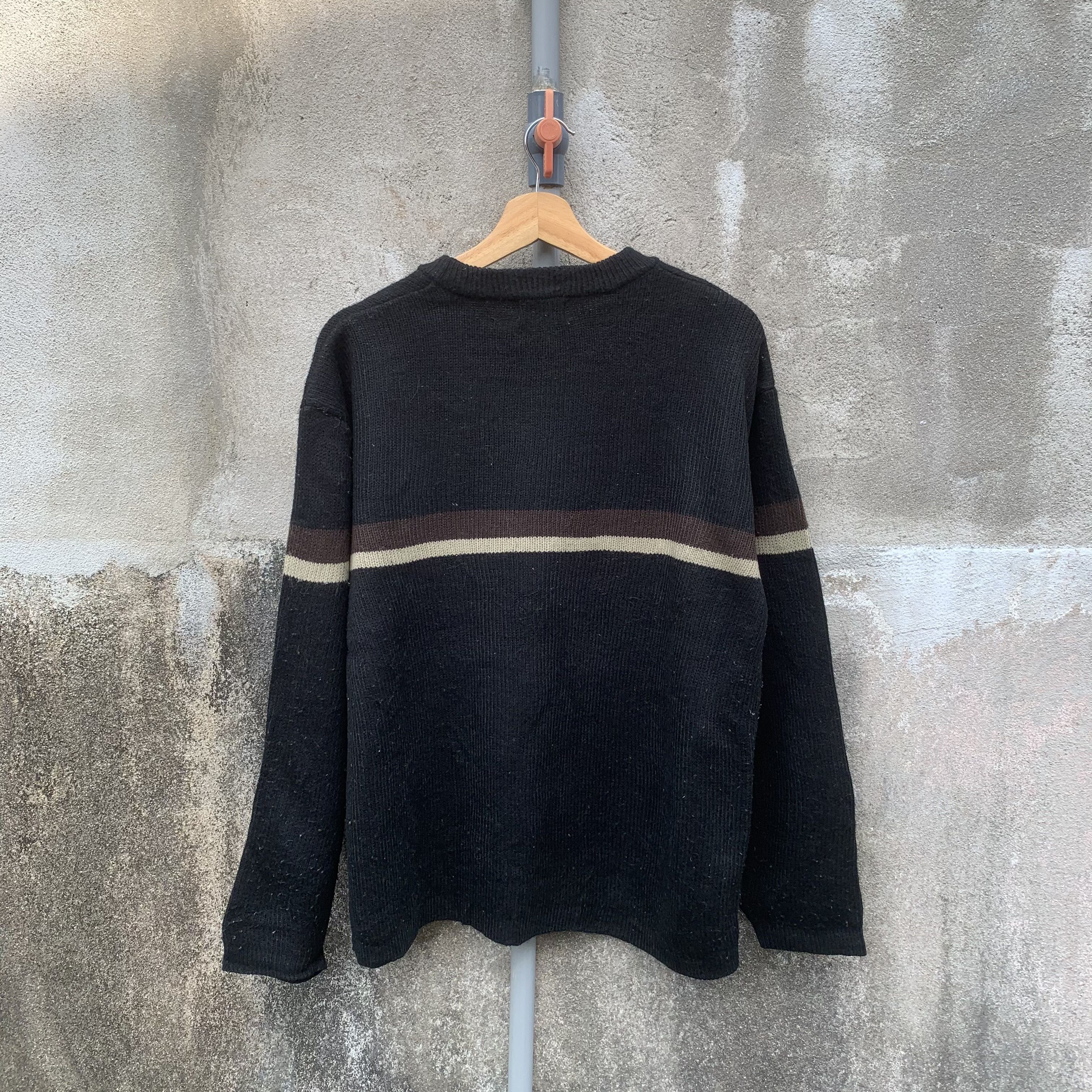 Aran Isles Knitwear STEALS 💥Japanese Vintage Knit Jumper Black Pullover Sweater Size US L / EU 52-54 / 3 - 8 Thumbnail