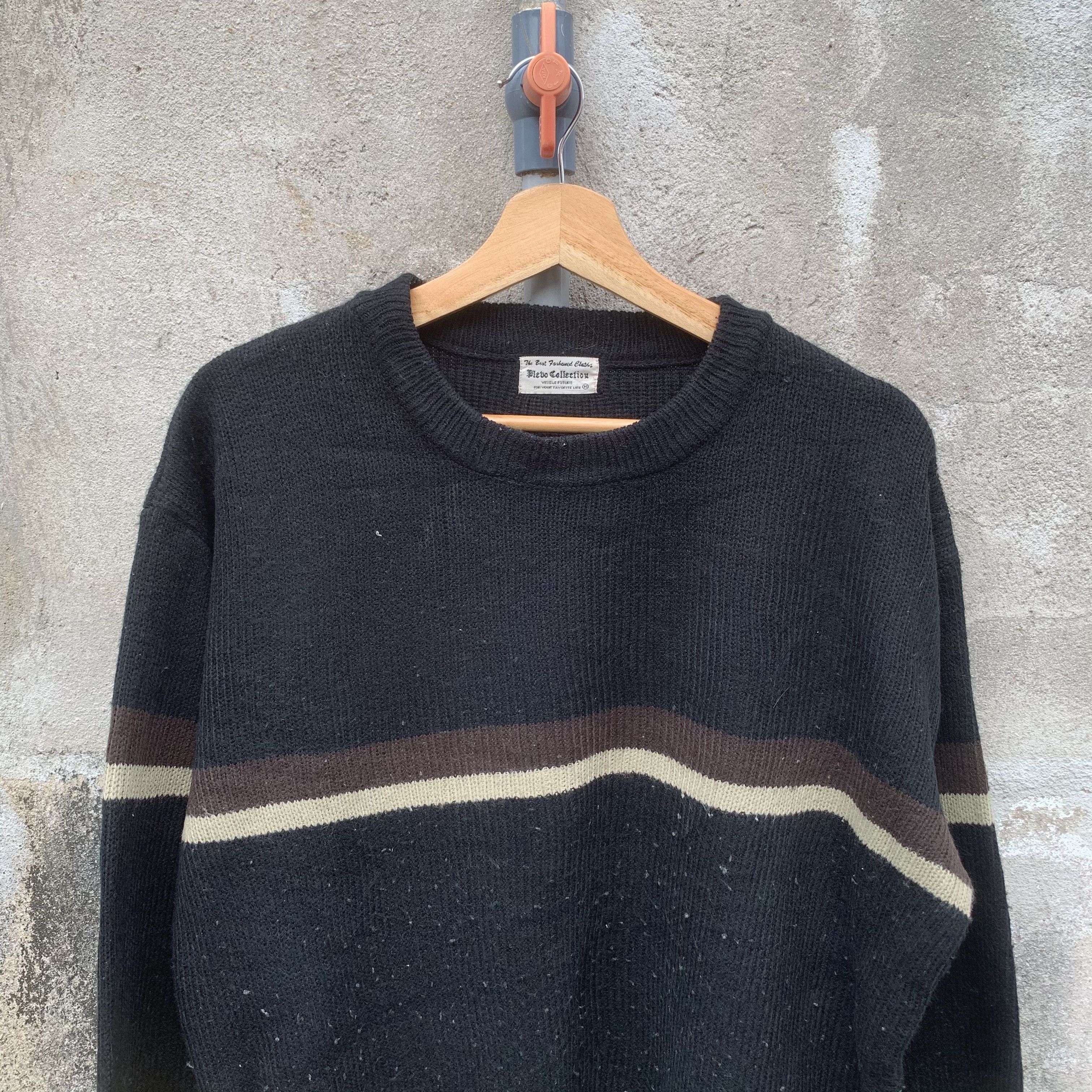 Aran Isles Knitwear STEALS 💥Japanese Vintage Knit Jumper Black Pullover Sweater Size US L / EU 52-54 / 3 - 2 Thumbnail
