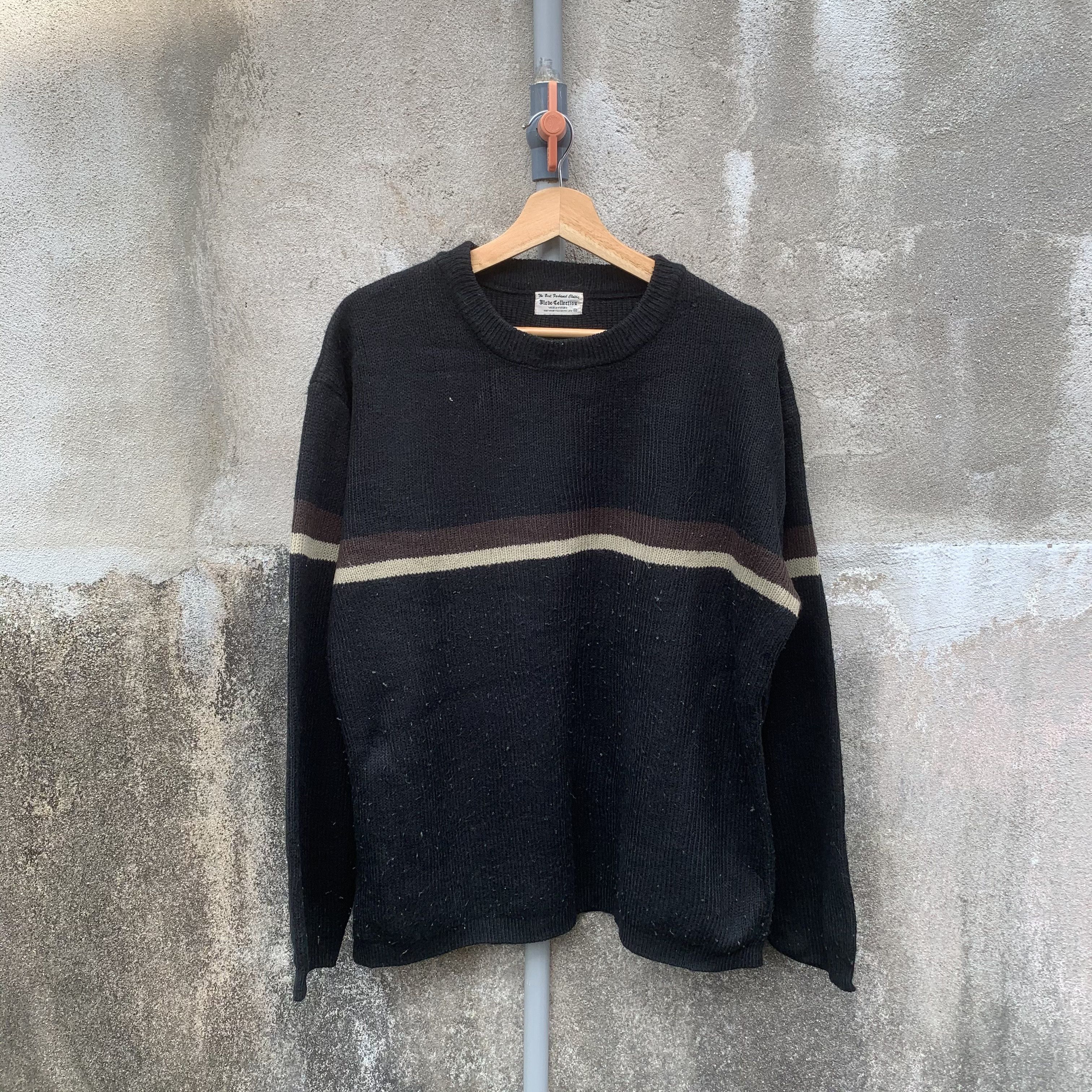 Aran Isles Knitwear STEALS 💥Japanese Vintage Knit Jumper Black Pullover Sweater Size US L / EU 52-54 / 3 - 1 Thumbnail