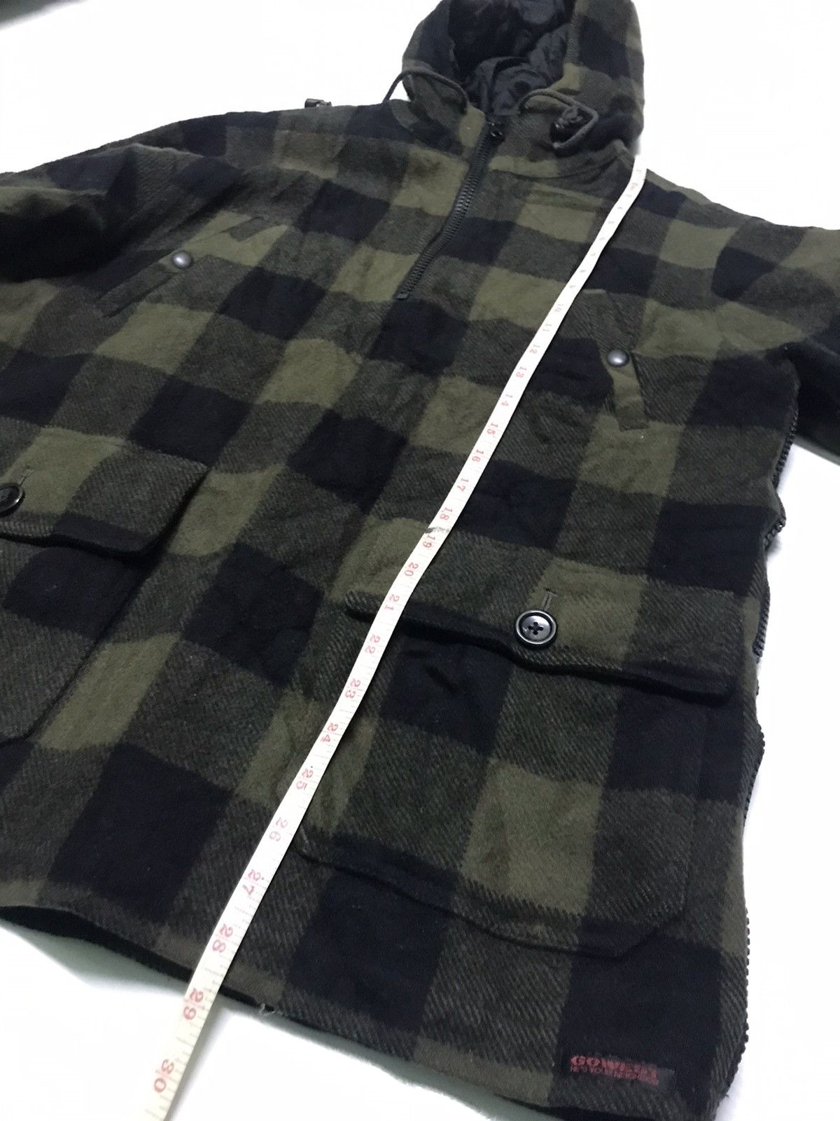 Japanese Brand go west half zipper wool jacket hooded Size US M / EU 48-50 / 2 - 8 Thumbnail