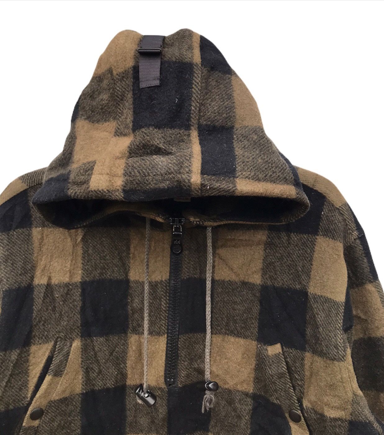 Japanese Brand go west half zipper wool jacket hooded Size US M / EU 48-50 / 2 - 2 Thumbnail