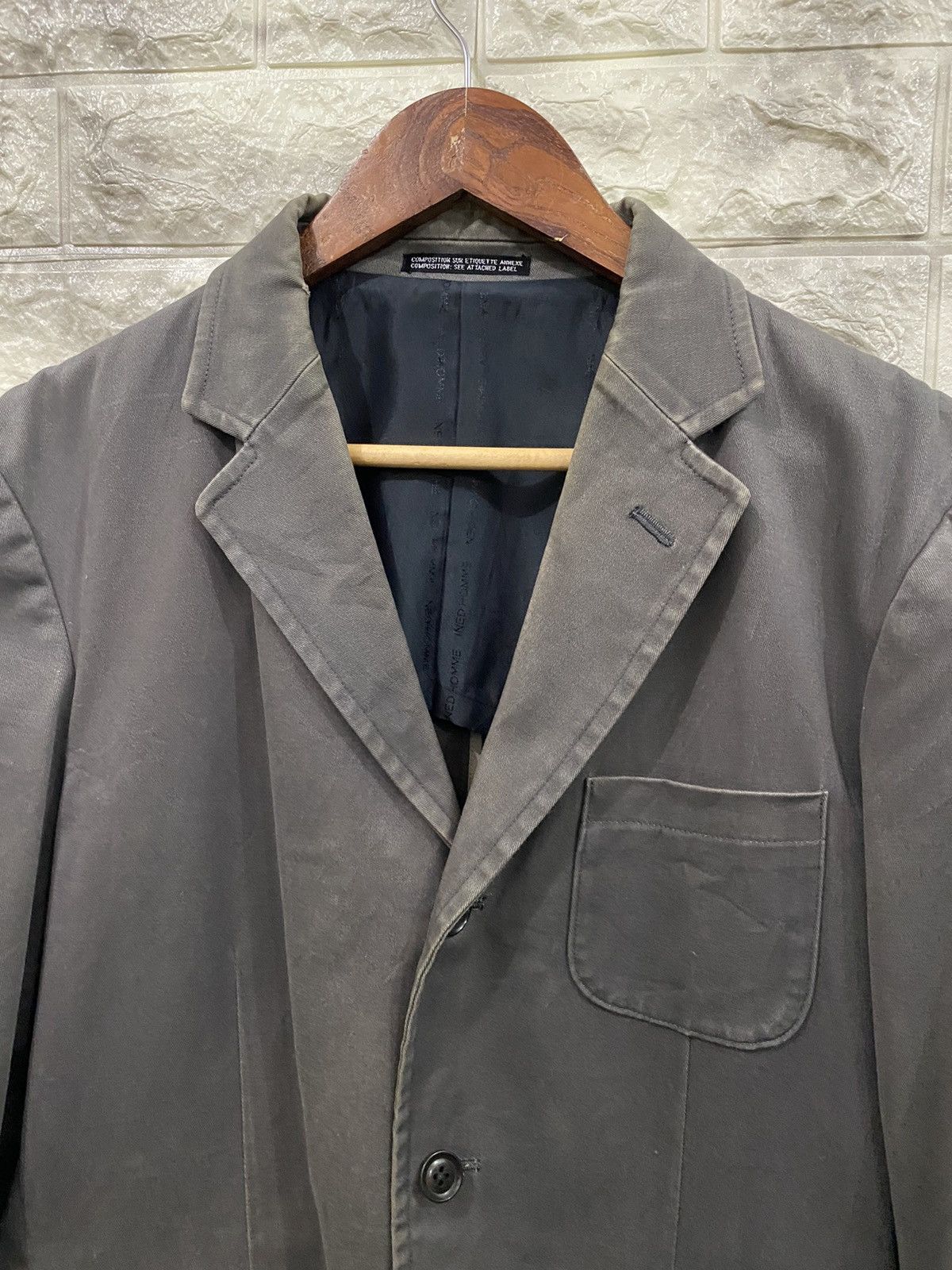 Designer × Japanese Brand × Yohji Yamamoto Ined Homme Cotton Jacket Size US M / EU 48-50 / 2 - 4 Thumbnail
