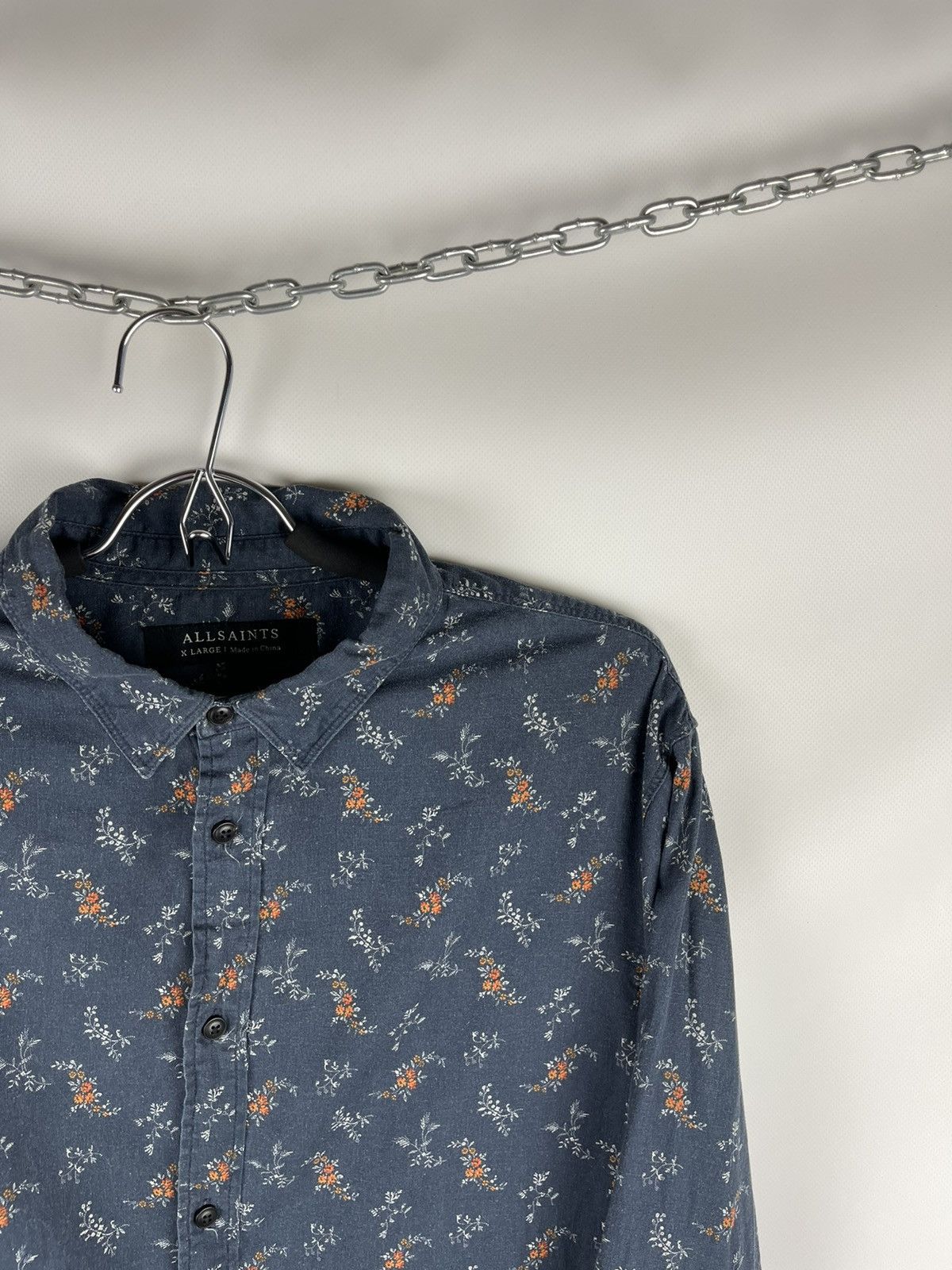 Allsaints Allsaints chesaw ls shirt cotton flannel flower floral print Size US XL / EU 56 / 4 - 4 Thumbnail