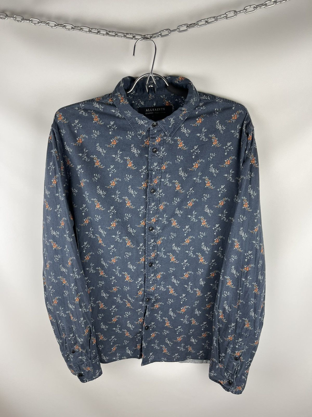 Allsaints Allsaints chesaw ls shirt cotton flannel flower floral print Size US XL / EU 56 / 4 - 6 Thumbnail