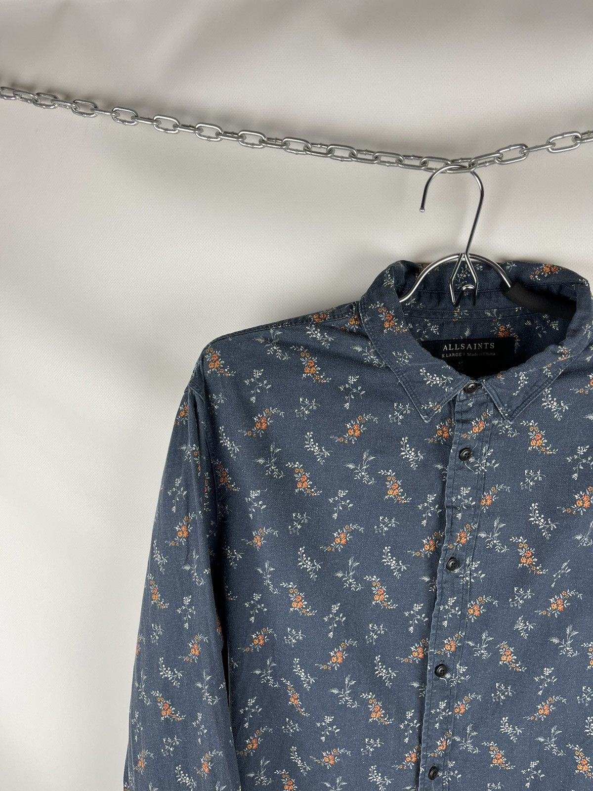 Allsaints Allsaints chesaw ls shirt cotton flannel flower floral print Size US XL / EU 56 / 4 - 2 Thumbnail