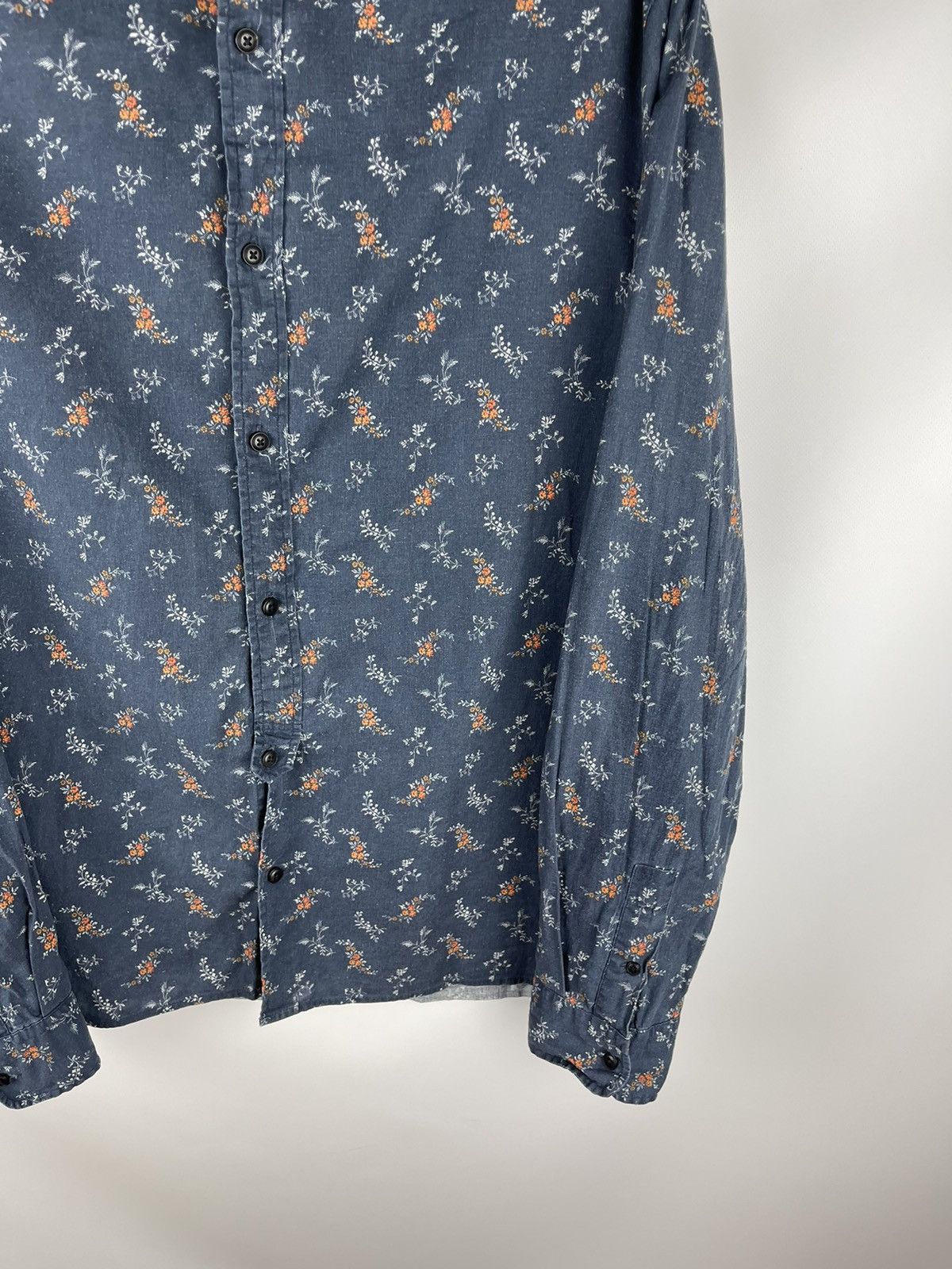 Allsaints Allsaints chesaw ls shirt cotton flannel flower floral print Size US XL / EU 56 / 4 - 5 Thumbnail