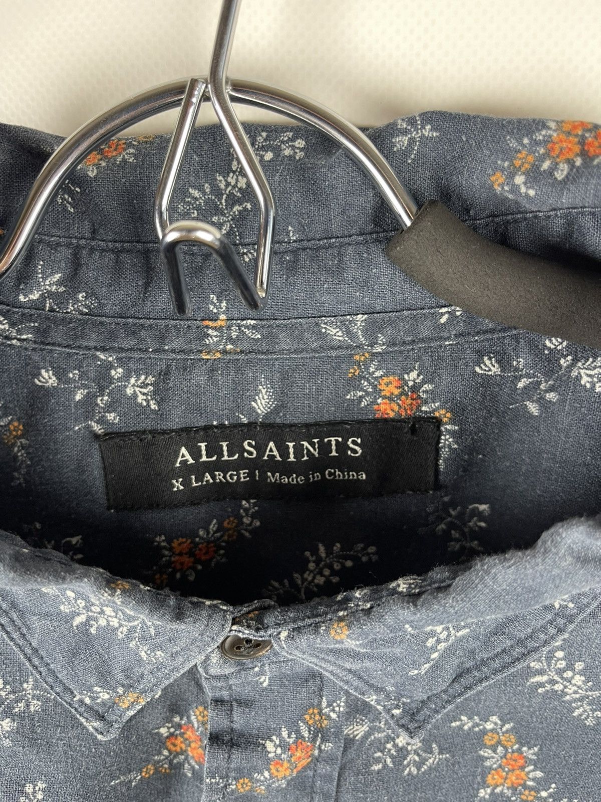 Allsaints Allsaints chesaw ls shirt cotton flannel flower floral print Size US XL / EU 56 / 4 - 8 Thumbnail