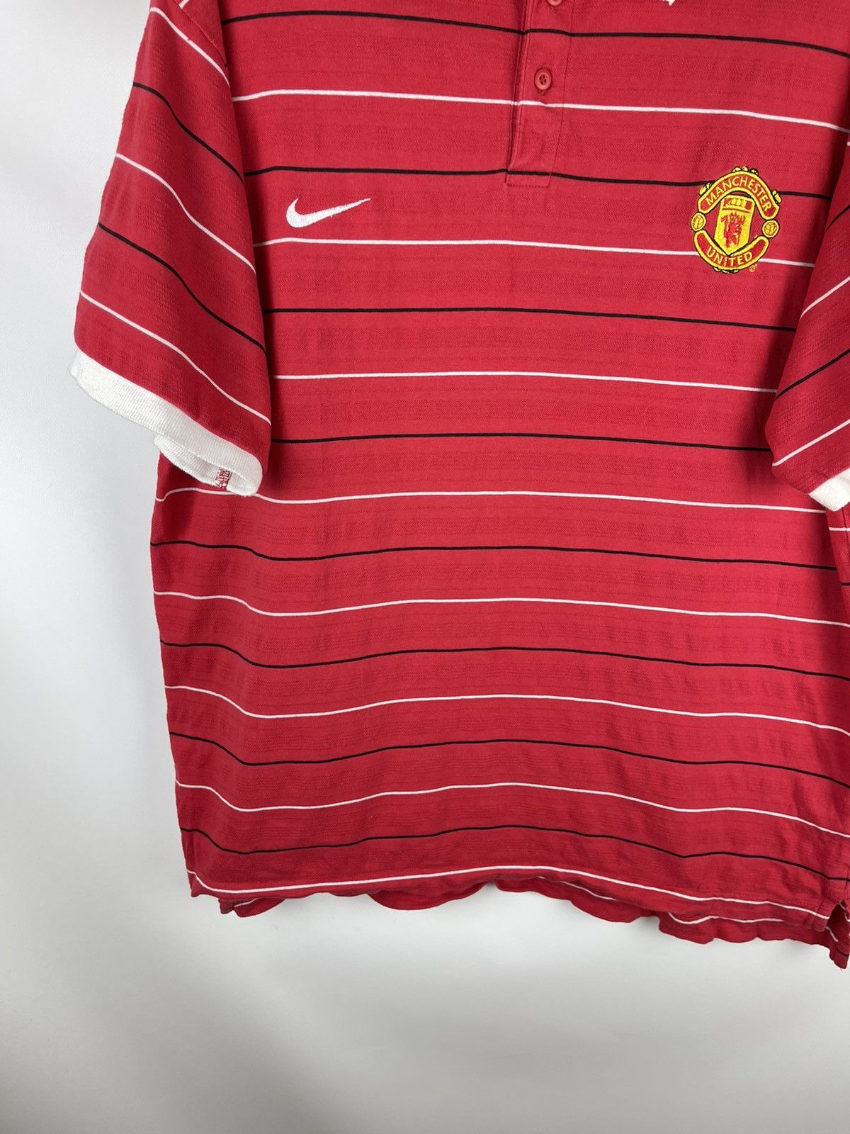 Nike Nike Manchester United vintage y2k striped polo tee soccer Size US XL / EU 56 / 4 - 4 Thumbnail