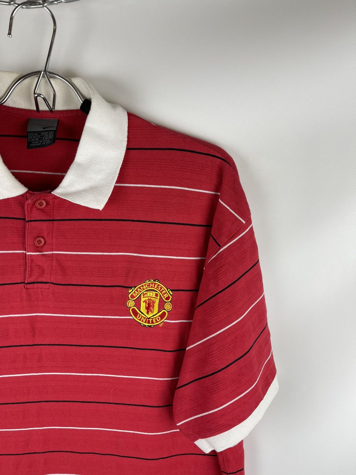 Nike Nike Manchester United vintage y2k striped polo tee soccer Size US XL / EU 56 / 4 - 3 Thumbnail