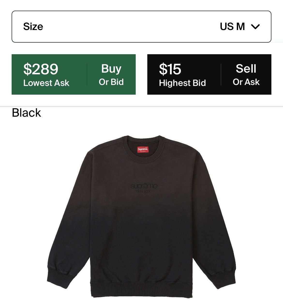 Supreme Used Supreme Dipped Crewneck Black Medium Size US M / EU 48-50 / 2 - 6 Thumbnail