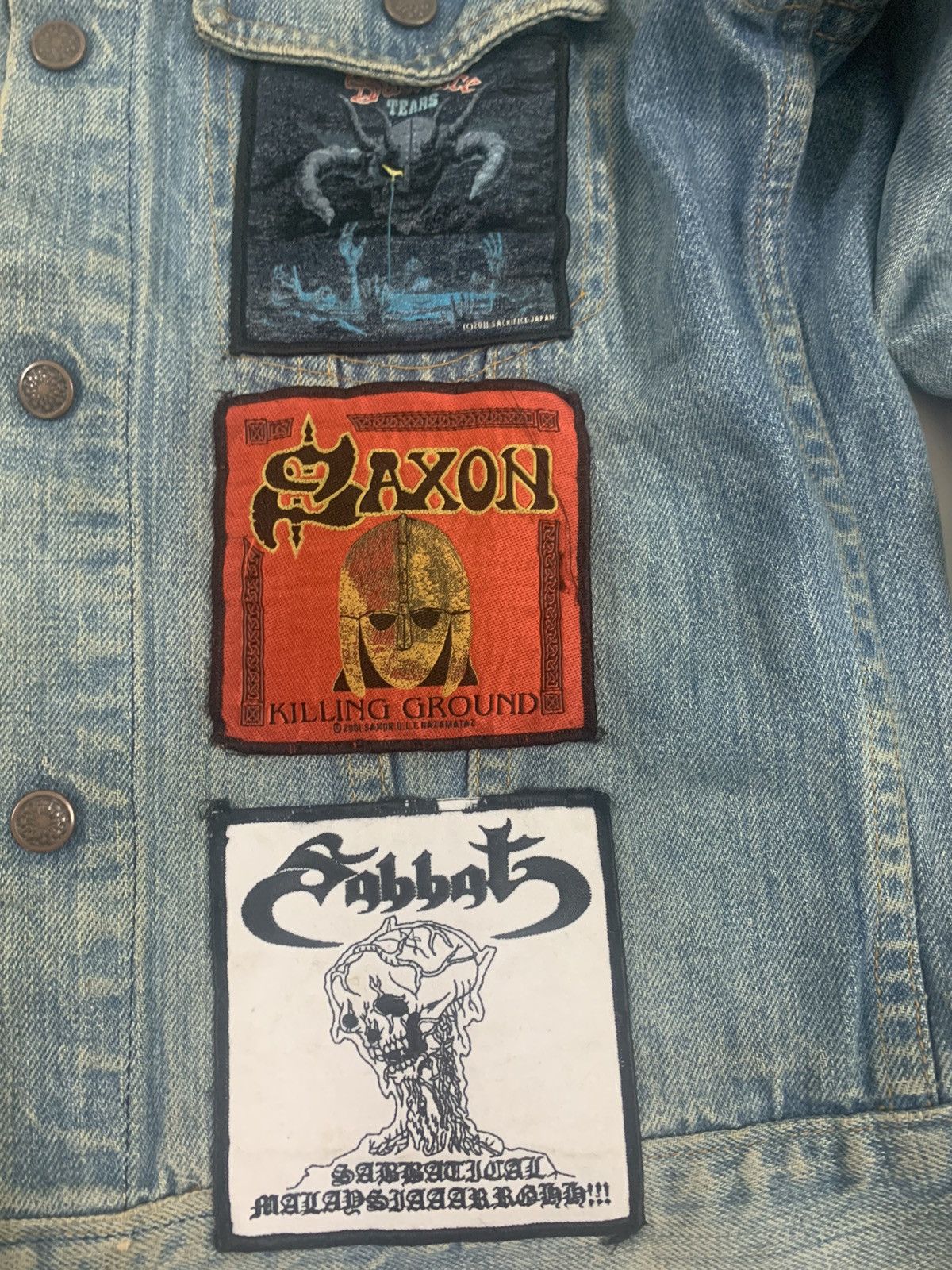 Rock Band × Vintage Vintage Denim jacket full Patches metal