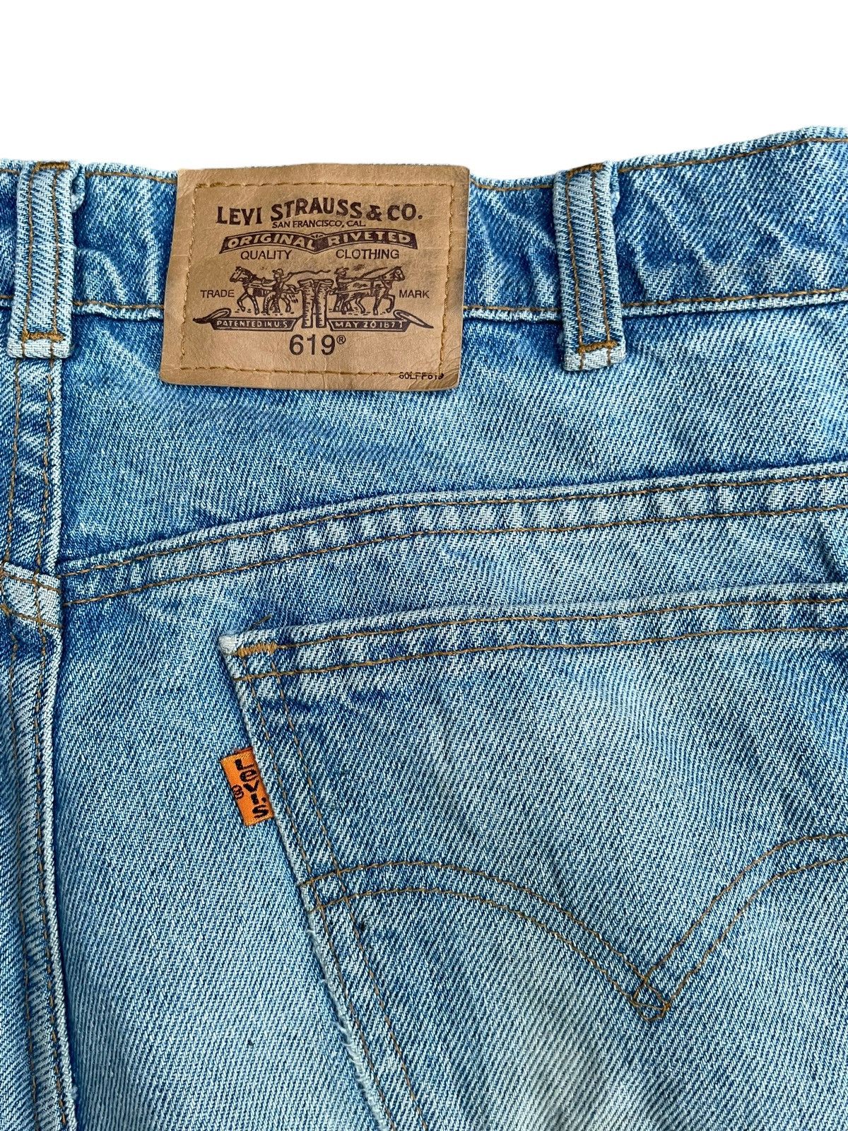 Levi's × Vintage Vintage Levis 619 e Orange Tab Denim Size US 35 - 11 Thumbnail