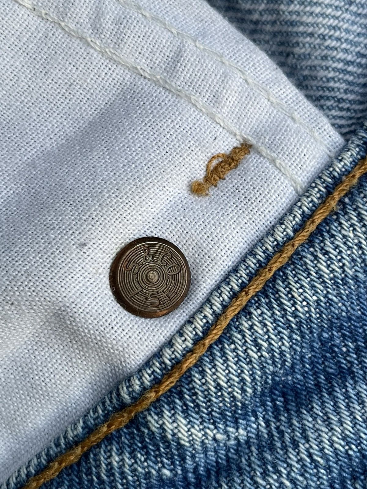 Levi's × Vintage Vintage Levis 619 e Orange Tab Denim Size US 35 - 17 Thumbnail