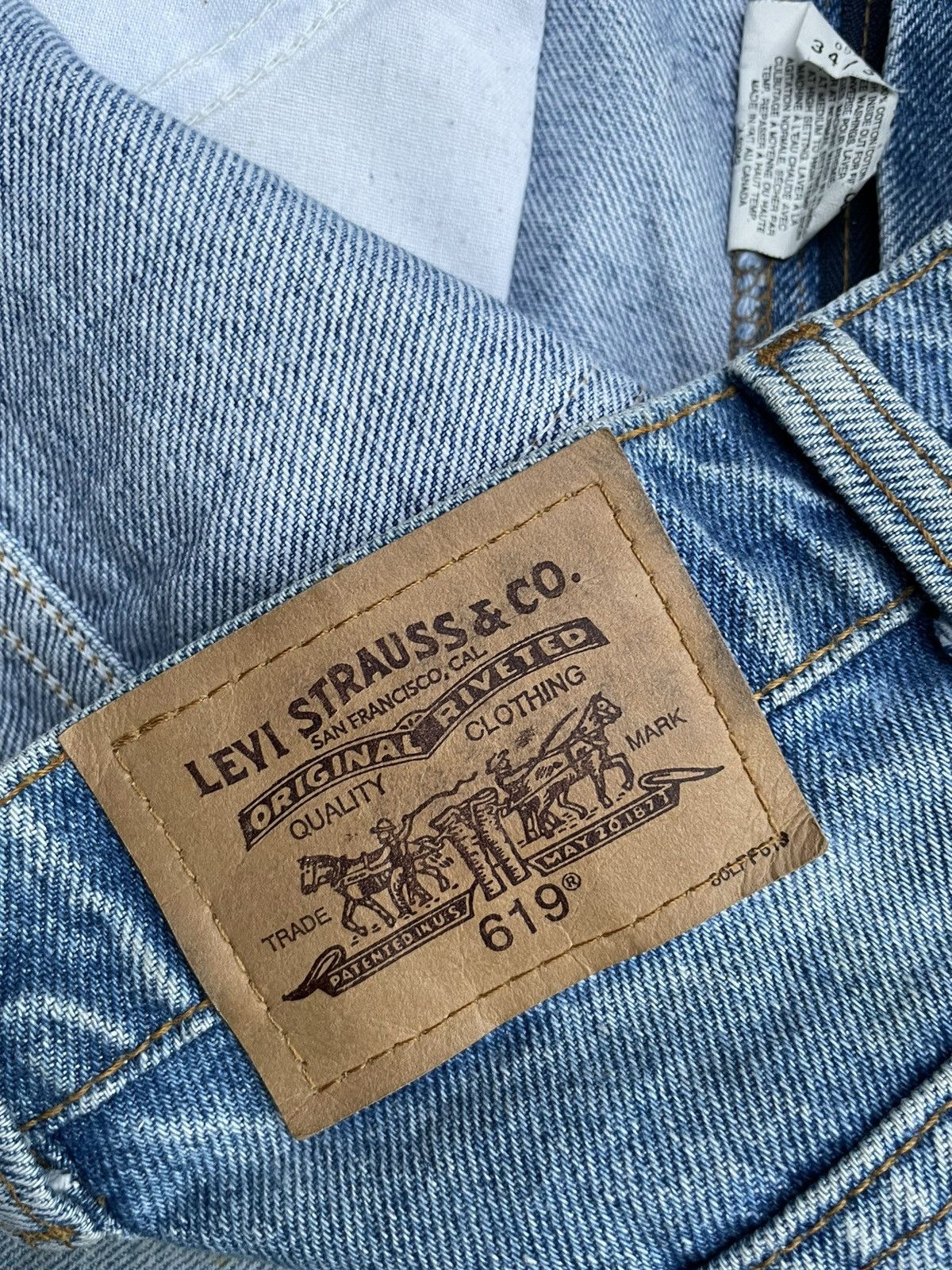 Levi's × Vintage Vintage Levis 619 e Orange Tab Denim Size US 35 - 12 Thumbnail