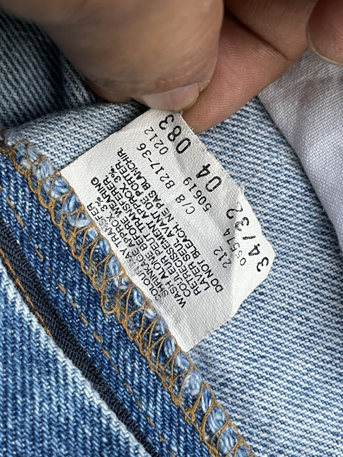 Levi's × Vintage Vintage Levis 619 e Orange Tab Denim Size US 35 - 16 Thumbnail
