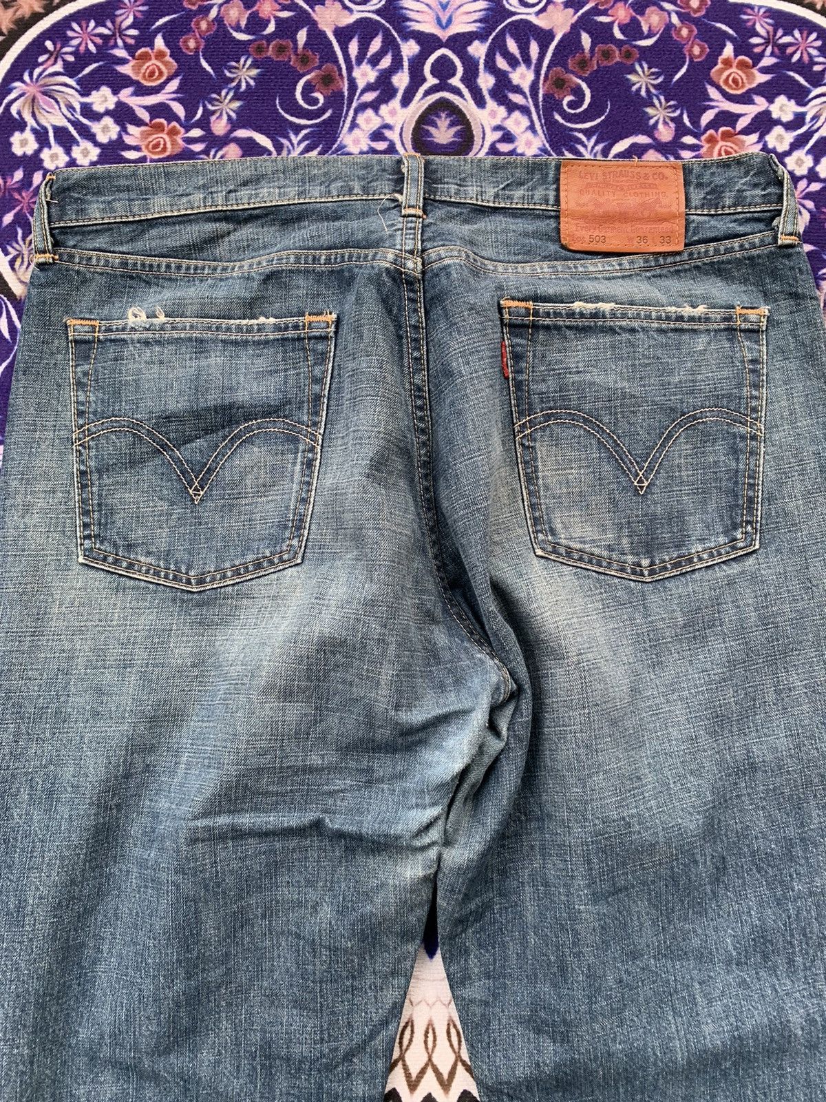 Levi's Vintage Levis 503 Faded Wash Denim Size US 38 / EU 54 - 9 Thumbnail