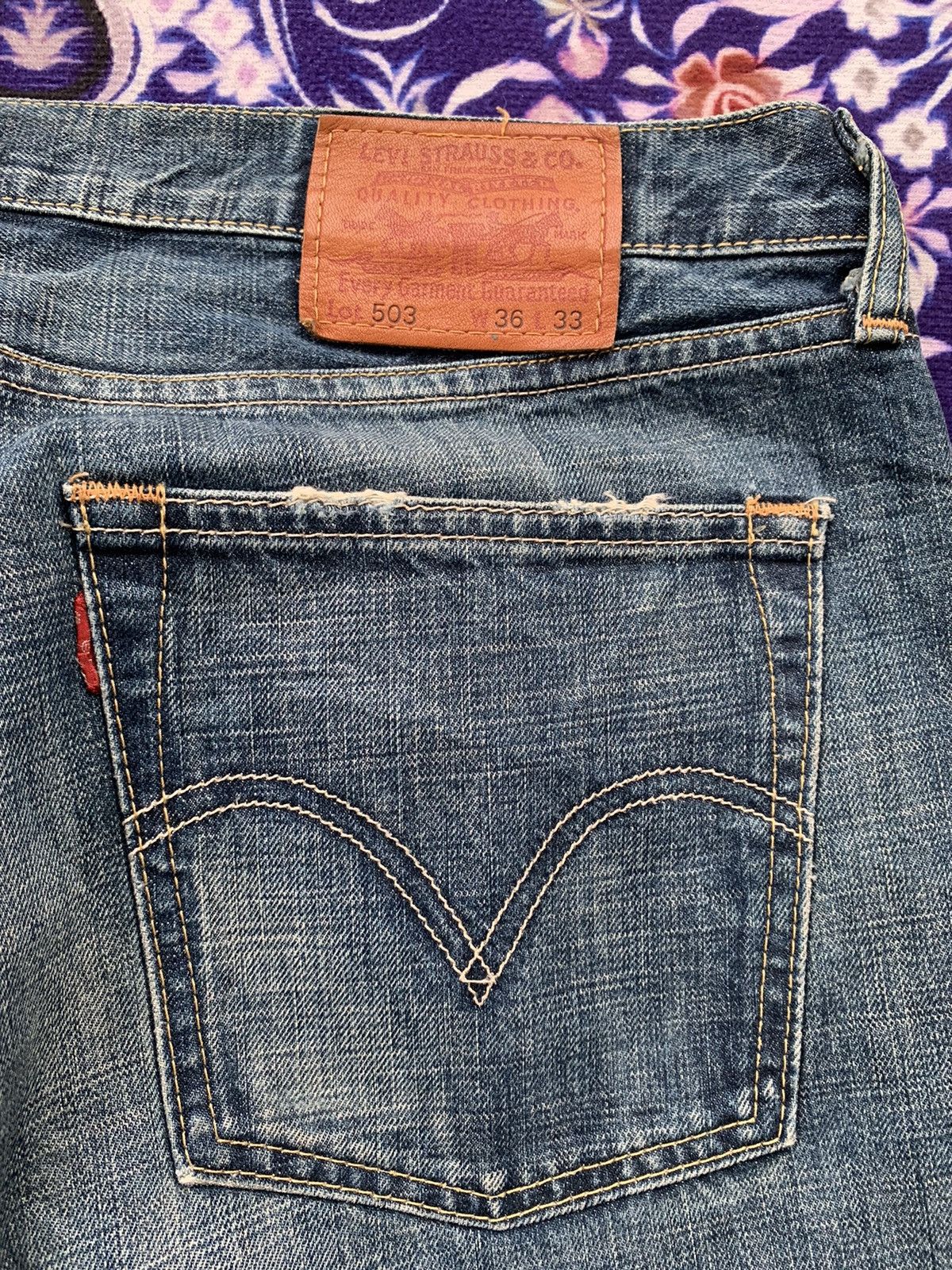 Levi's Vintage Levis 503 Faded Wash Denim Size US 38 / EU 54 - 10 Thumbnail
