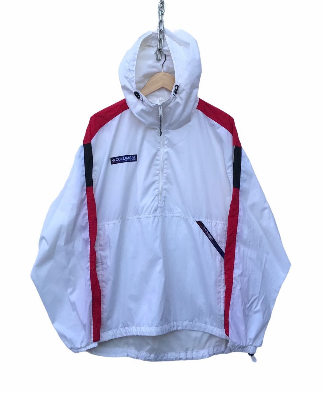 Columbia Vintage Columbia Windbreaker Hoodie Streetwear Jacket Size US XL / EU 56 / 4 - 2 Thumbnail