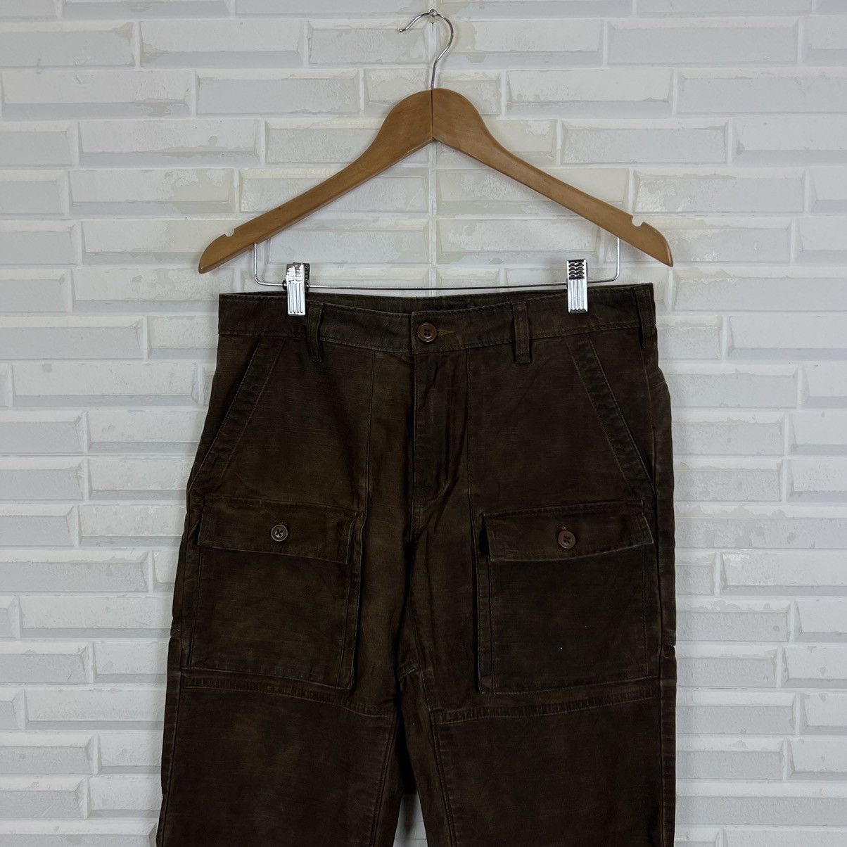 Japanese Brand CARGO PANTS MULTI POCKET SURVIVAL WEAR BEAN SIGNATURE Size US 32 / EU 48 - 2 Thumbnail