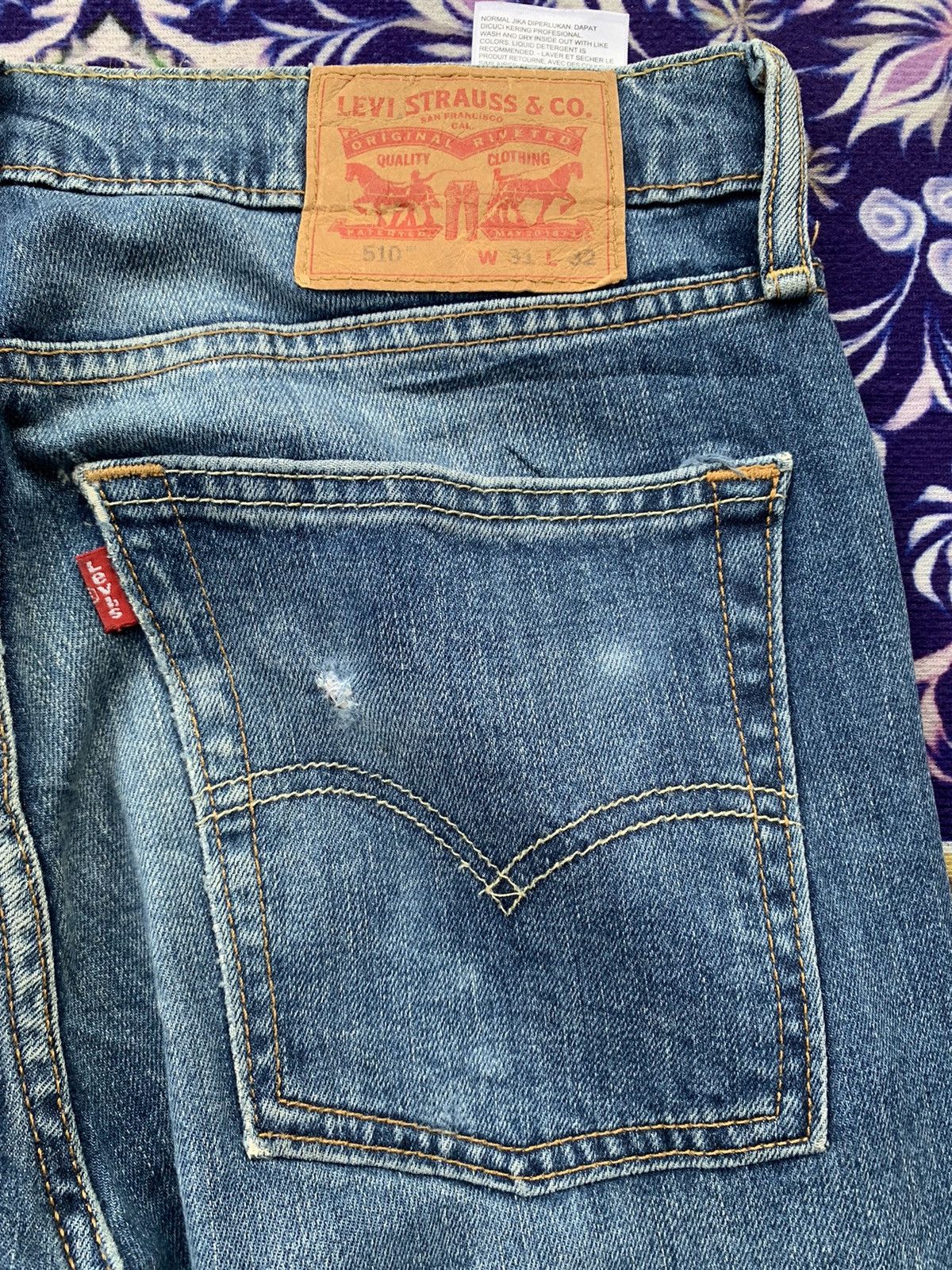 Levi's Levis 510 Faded Wash Denim Size US 33 - 10 Thumbnail