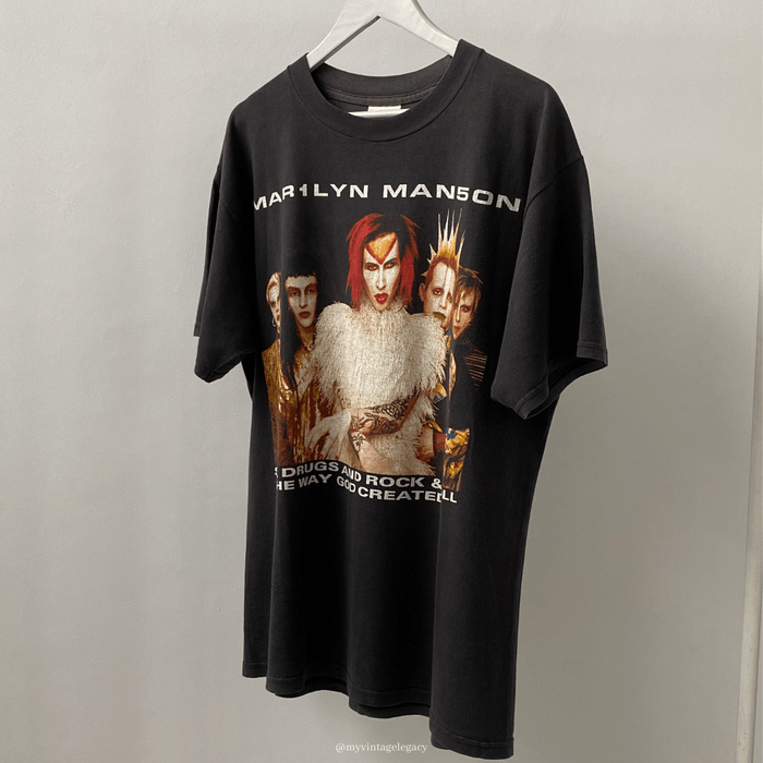Band Tees Vintage 90s “Marilyn Manson Rock is Dead Tour '99” | Grailed