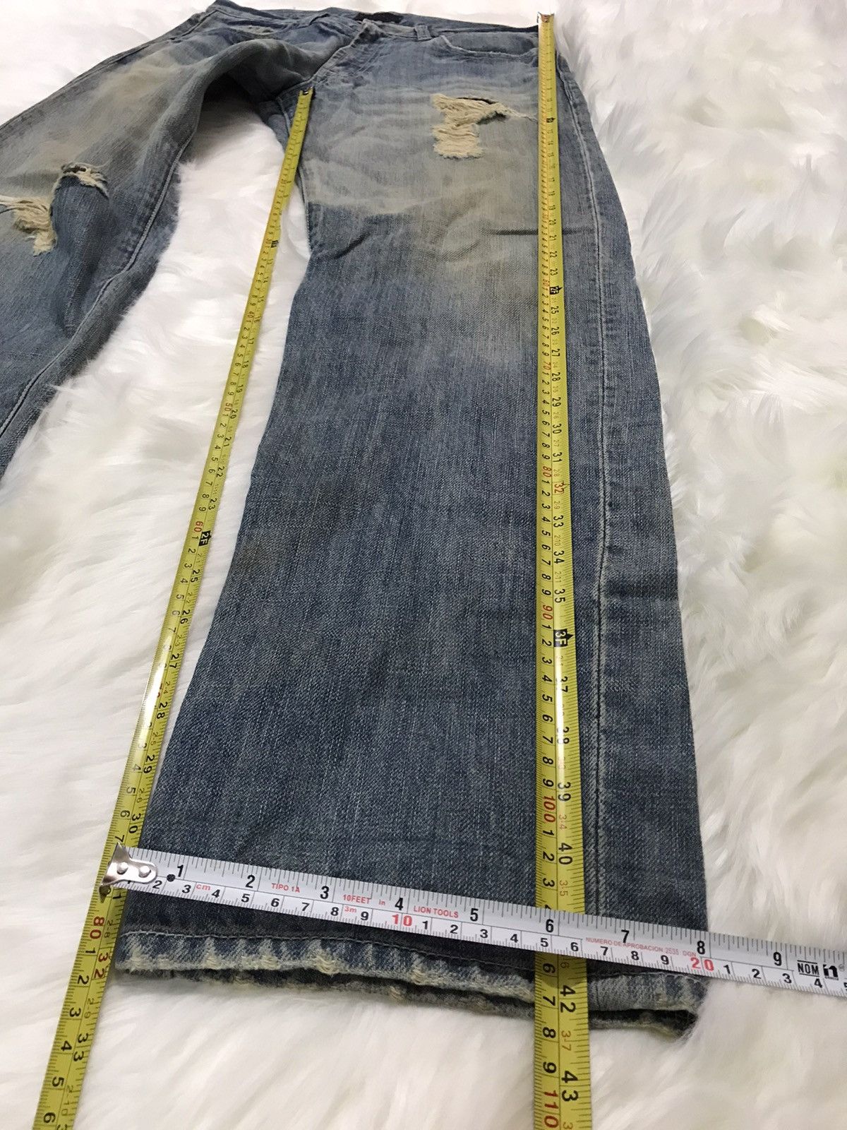 Designer × Japanese Brand Garage Blue Distressed Denim Nice Design Size US 32 / EU 48 - 9 Thumbnail