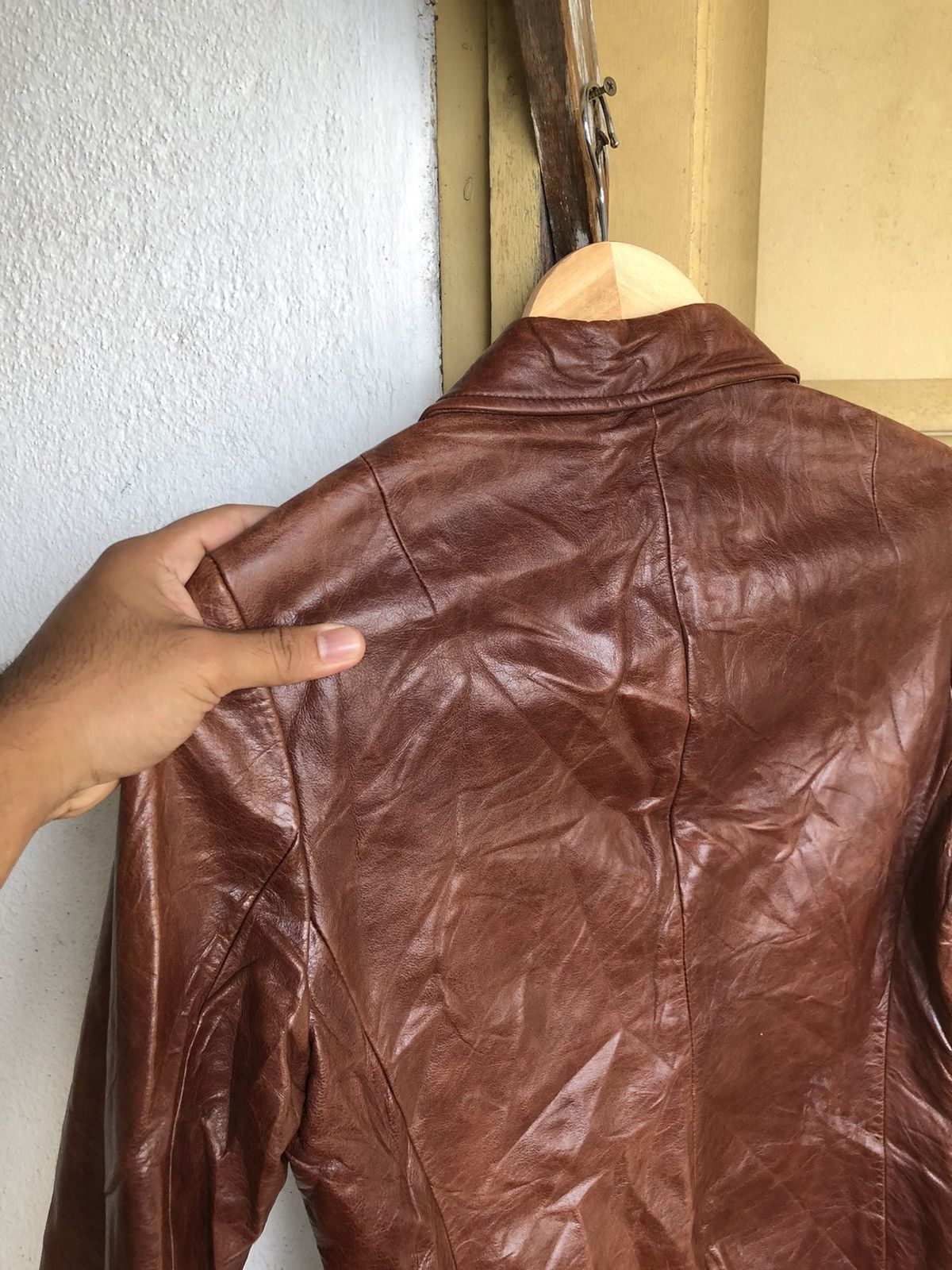 Gap Vintage GAP Single Breasted Leather Jacket Size XS / US 0-2 / IT 36-38 - 14 Thumbnail
