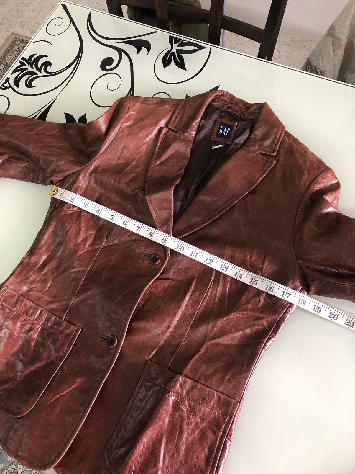 Gap Vintage GAP Single Breasted Leather Jacket Size XS / US 0-2 / IT 36-38 - 16 Thumbnail