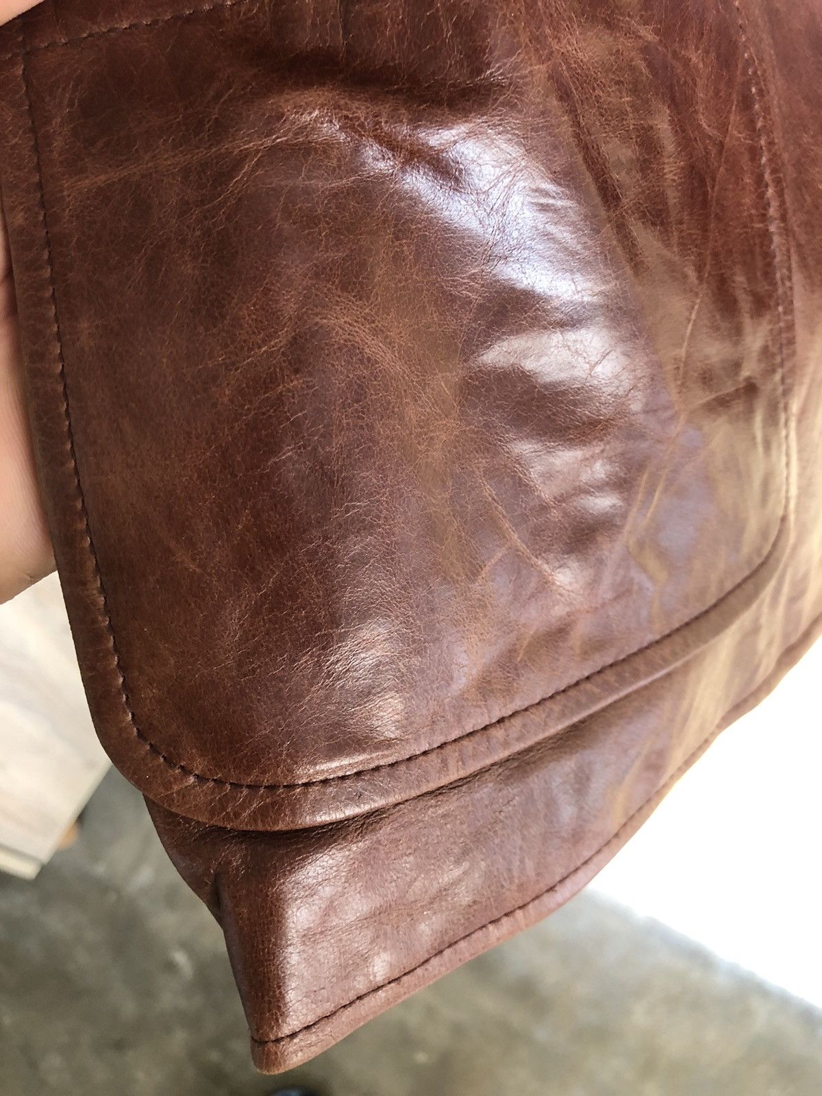 Gap Vintage GAP Single Breasted Leather Jacket Size XS / US 0-2 / IT 36-38 - 13 Thumbnail