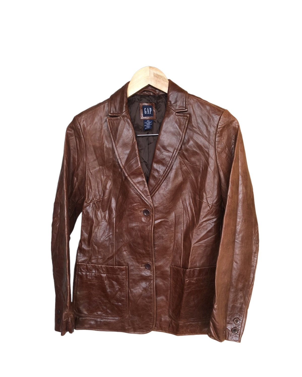 Vintage GAP Single Breasted Leather Jacket