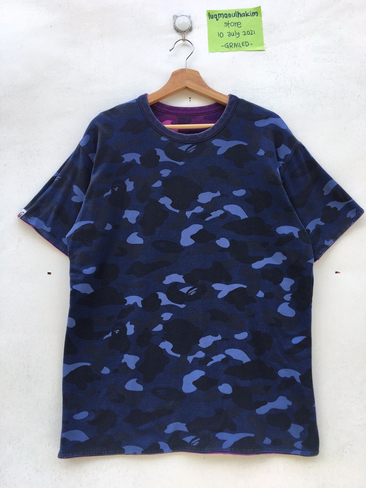 Bape Rare BAPE A Bathing Ape Colour Camo College Tee Reversible Size US L / EU 52-54 / 3 - 19 Thumbnail