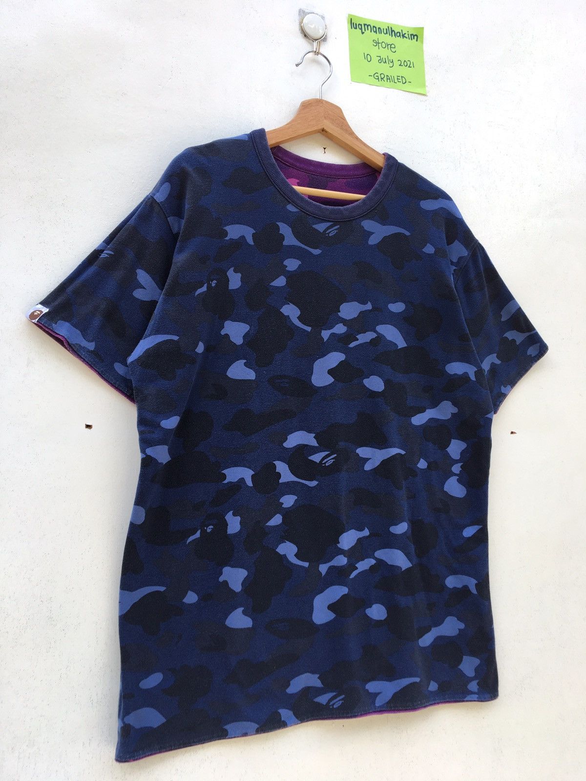 Bape Rare BAPE A Bathing Ape Colour Camo College Tee Reversible Size US L / EU 52-54 / 3 - 20 Thumbnail