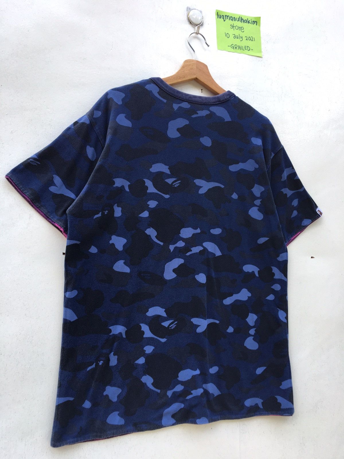 Bape Rare BAPE A Bathing Ape Colour Camo College Tee Reversible Size US L / EU 52-54 / 3 - 24 Thumbnail