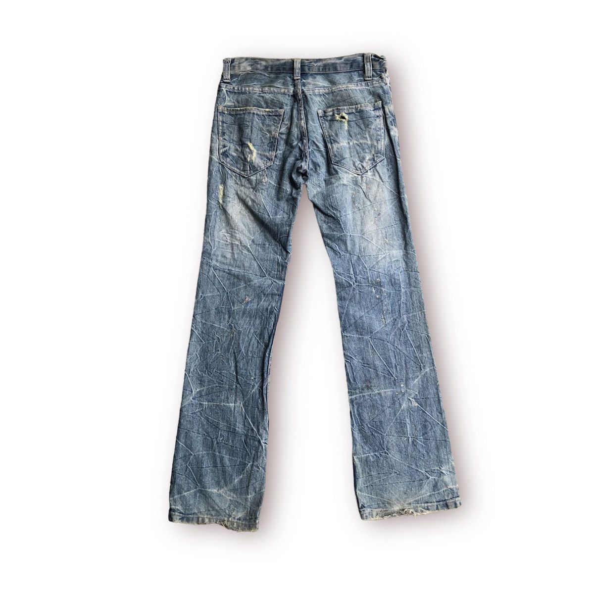 Japanese Brand Distressed silver paint splatter denim by Nylaus🔥 Size US 30 / EU 46 - 11 Thumbnail