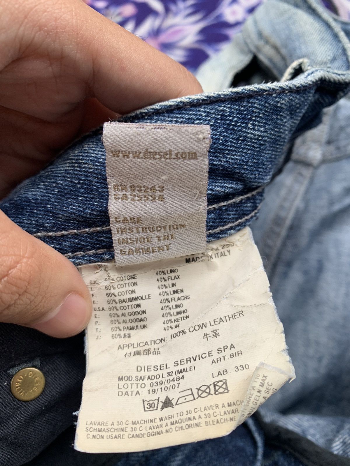Diesel Vintage Diesel Industry Distressed Denim Size US 34 / EU 50 - 9 Thumbnail