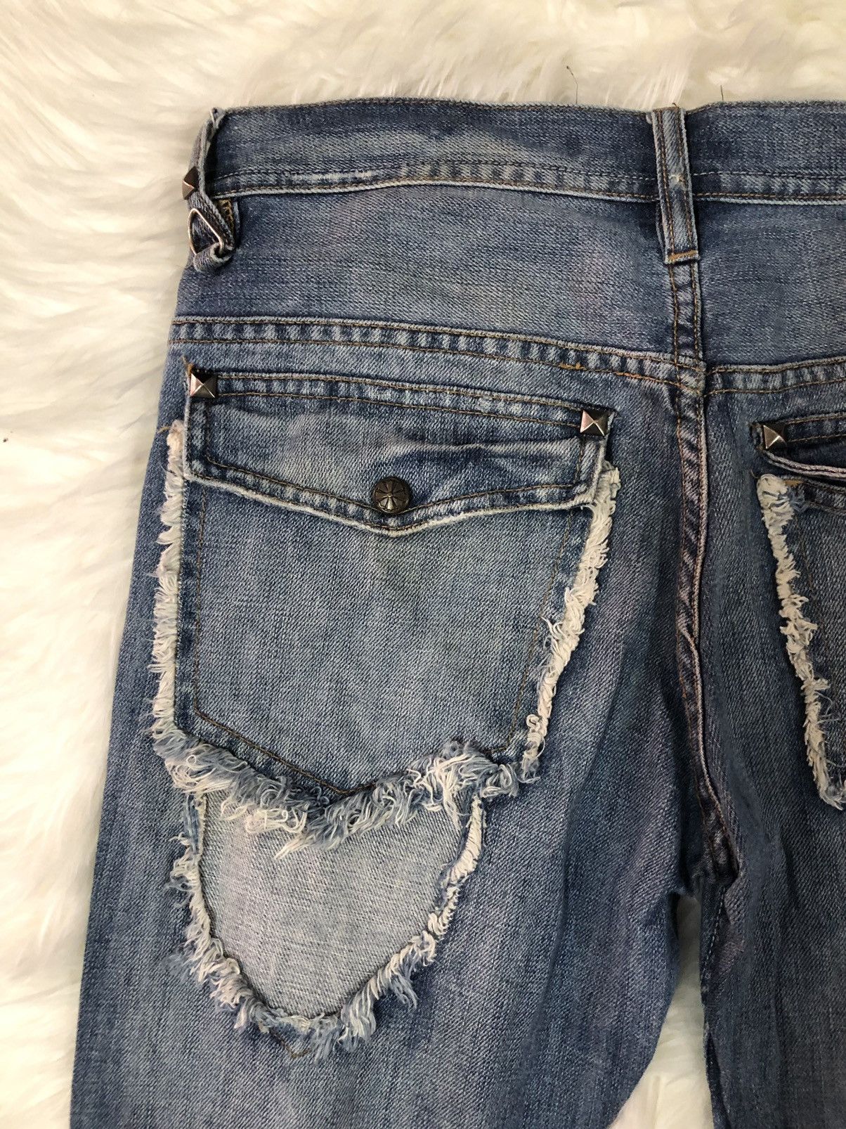 Designer × Japanese Brand Midas Bootcut Punk Design Distressed Denim 🤟🏼 Size US 31 - 15 Thumbnail