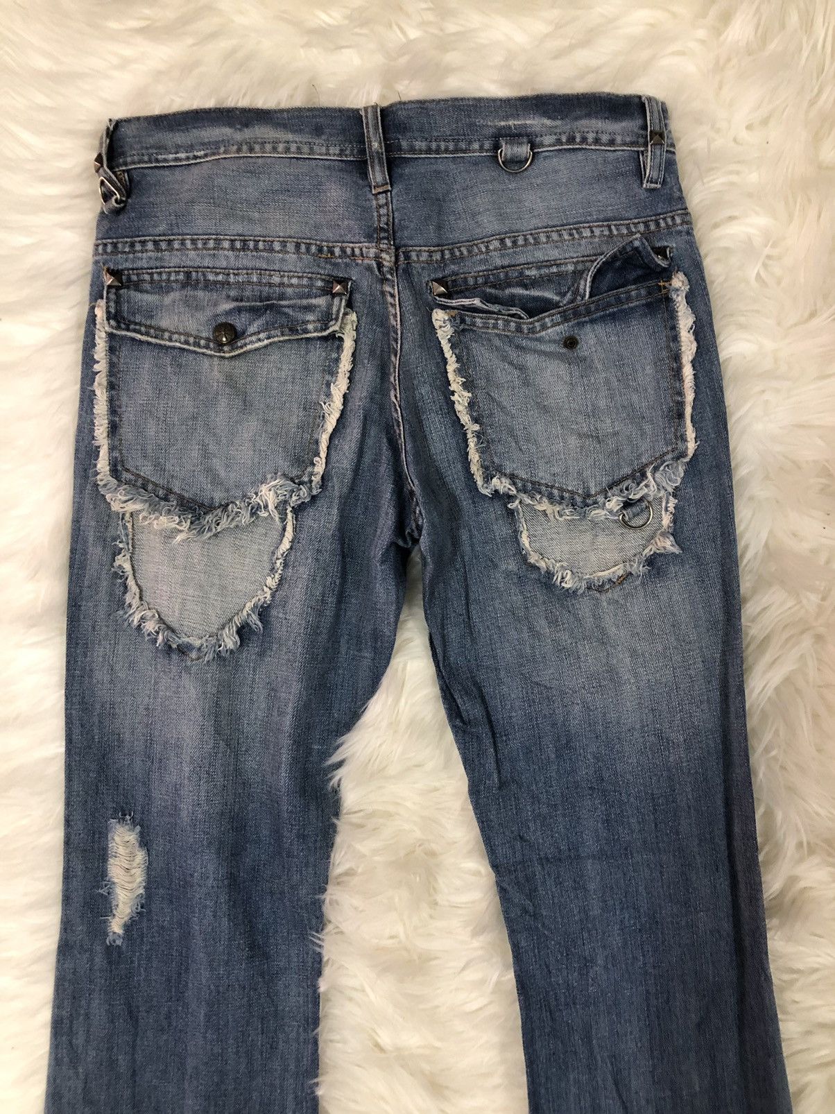 Designer × Japanese Brand Midas Bootcut Punk Design Distressed Denim 🤟🏼 Size US 31 - 13 Thumbnail
